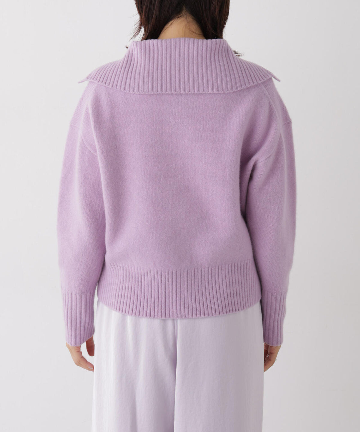 AQUAウールカシミヤハイネックカーディガン