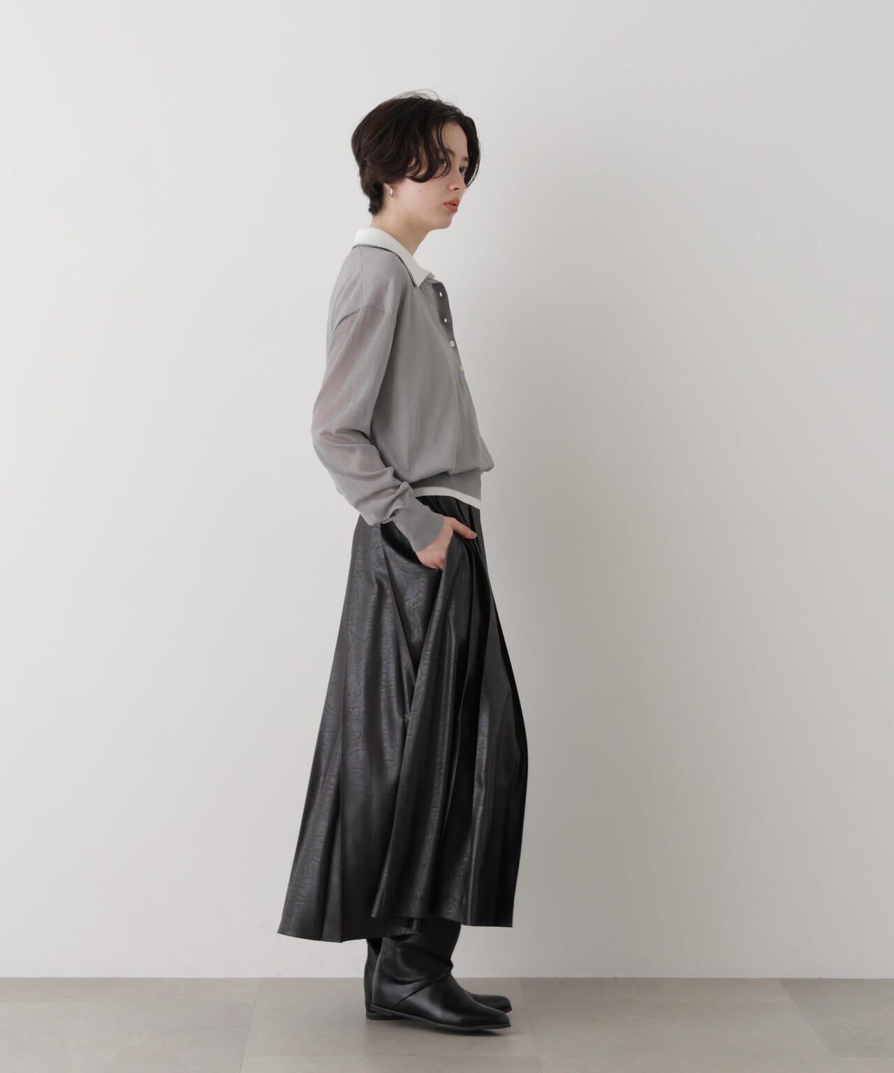 レイヤードライクシアーポロニット