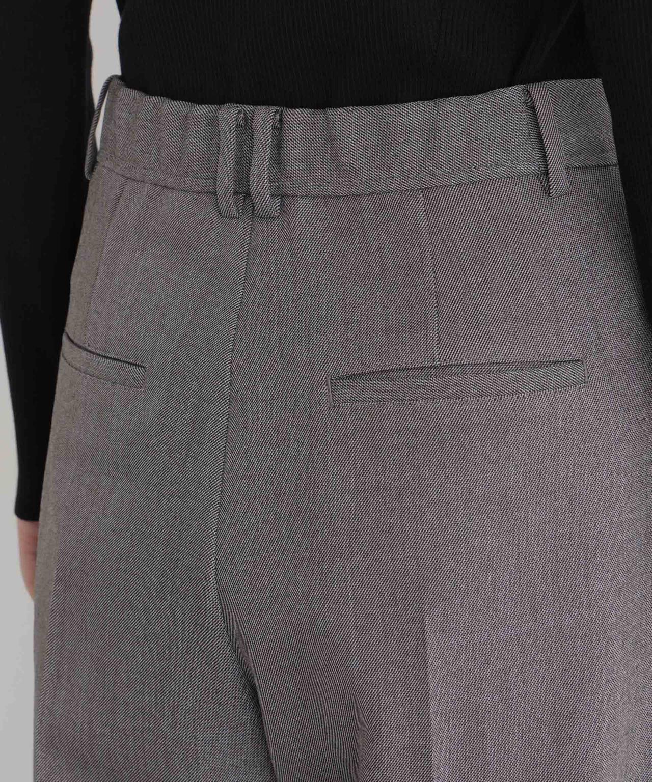 シャンブレーシャークスキンタックセミワイドパンツ(セットアップ可)