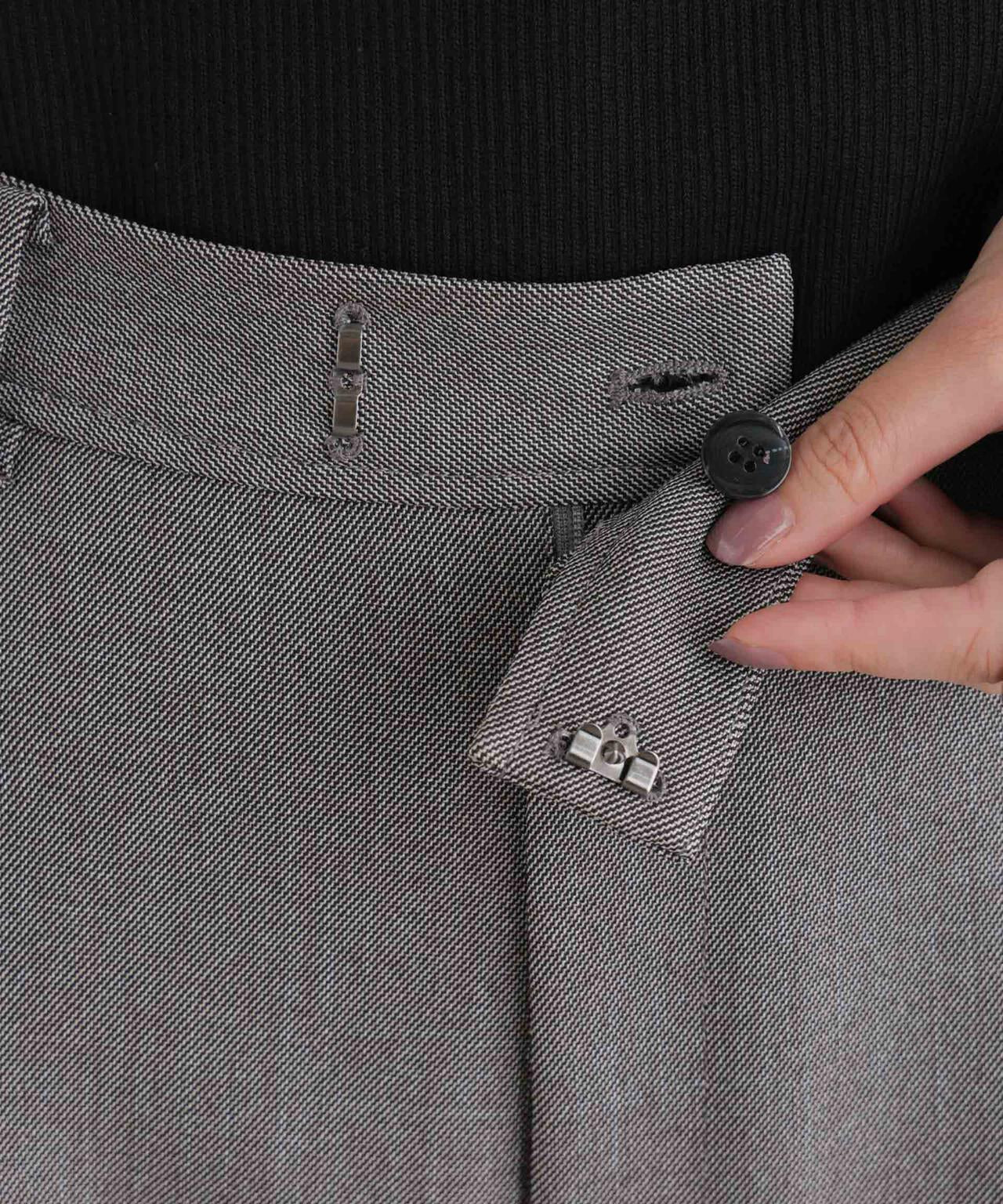 シャンブレーシャークスキンタックセミワイドパンツ(セットアップ可)