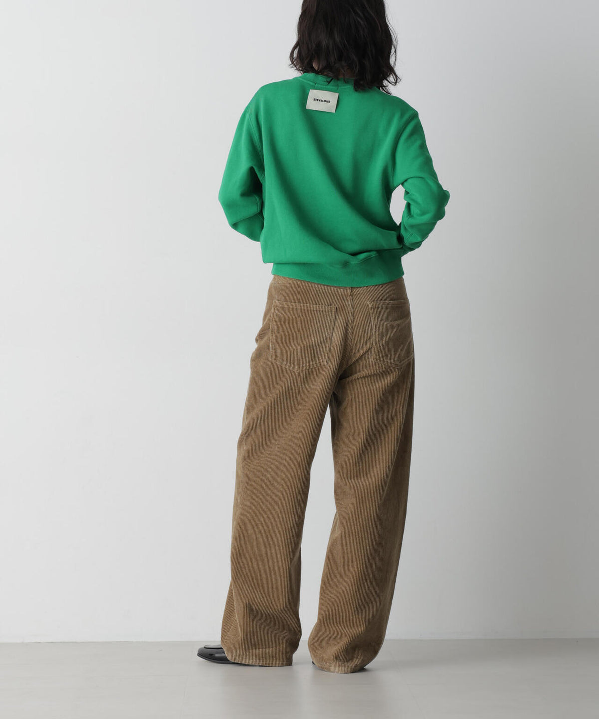 「STEVELOUR」太コールストレートパンツ