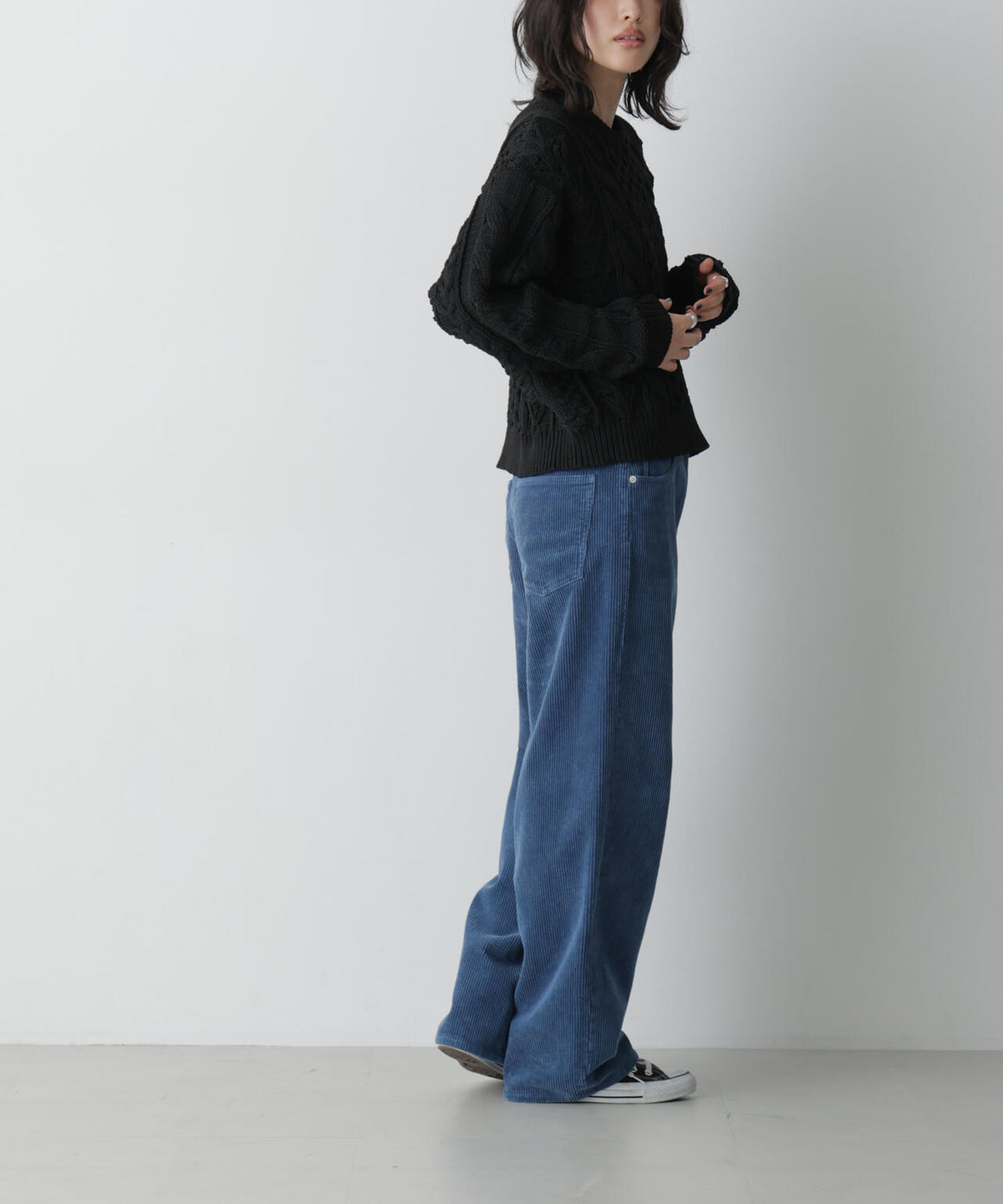 「STEVELOUR」太コールストレートパンツ
