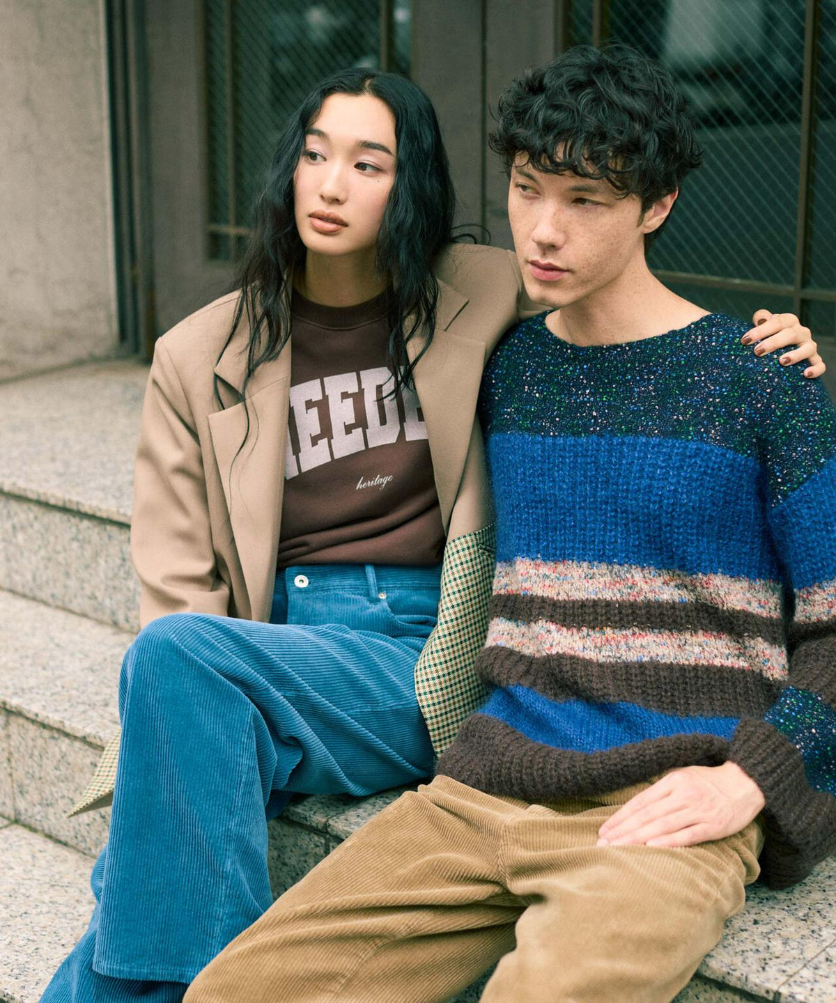「STEVELOUR」太コールストレートパンツ