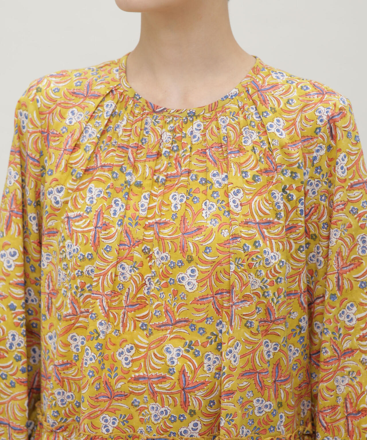 H.A.O/Block Print L/S Dress