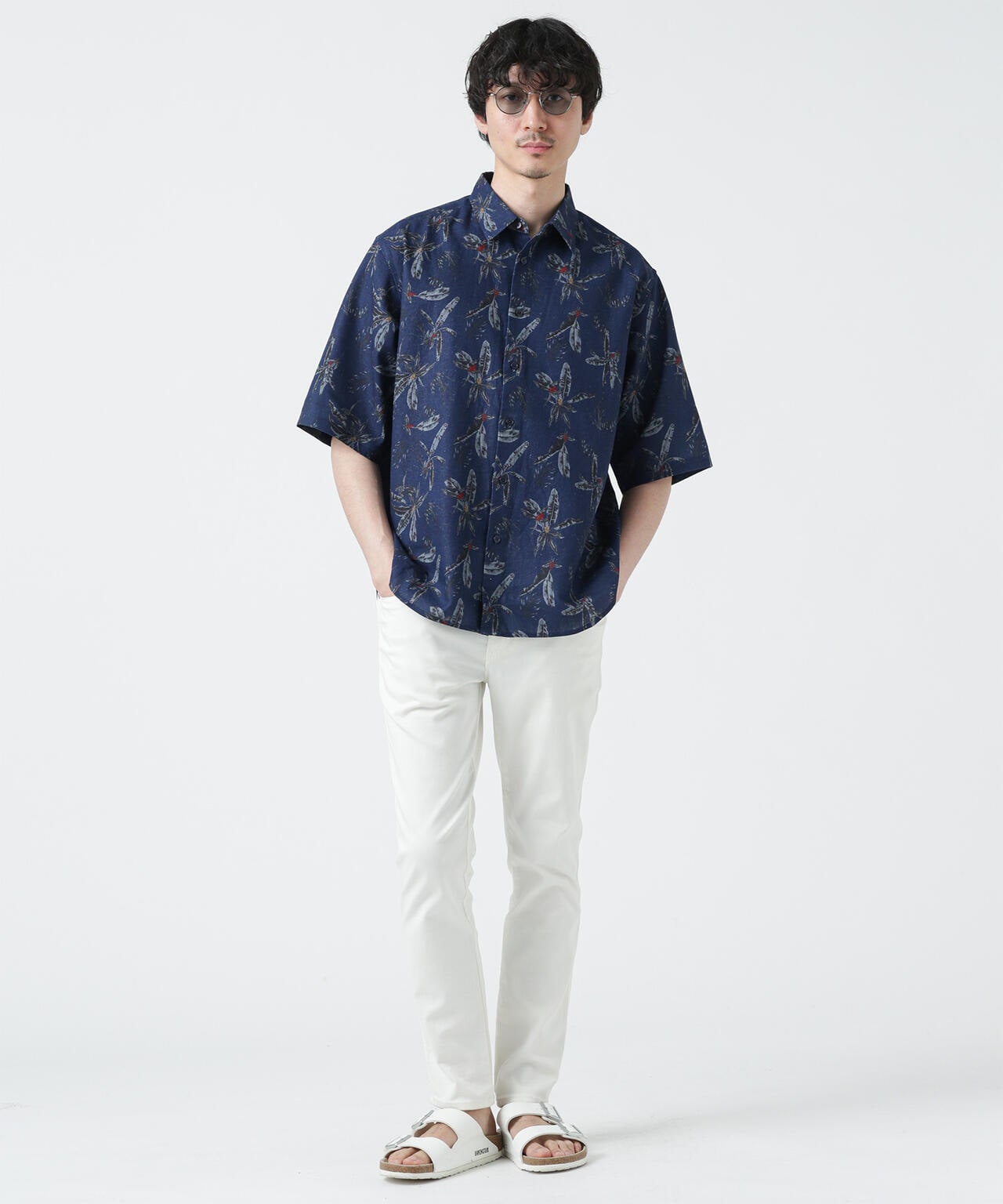 LB.04/フレンチリネンダークアロハ 半袖 | NANO universe（ナノ