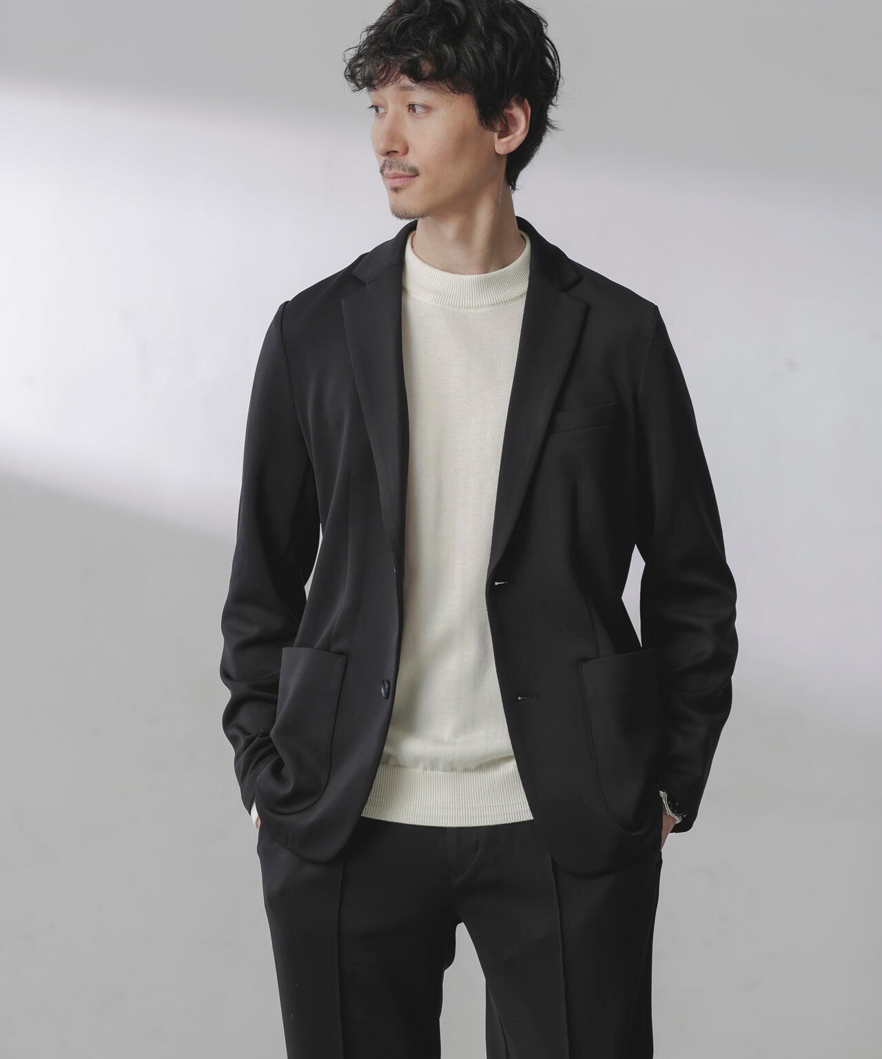 【極美品】洗える ストレッチ伸縮 ナノユニバース トラベルスーツ ウォッシャブル コンフォータブルストレッチセットアップ | NANO universe（ナノ