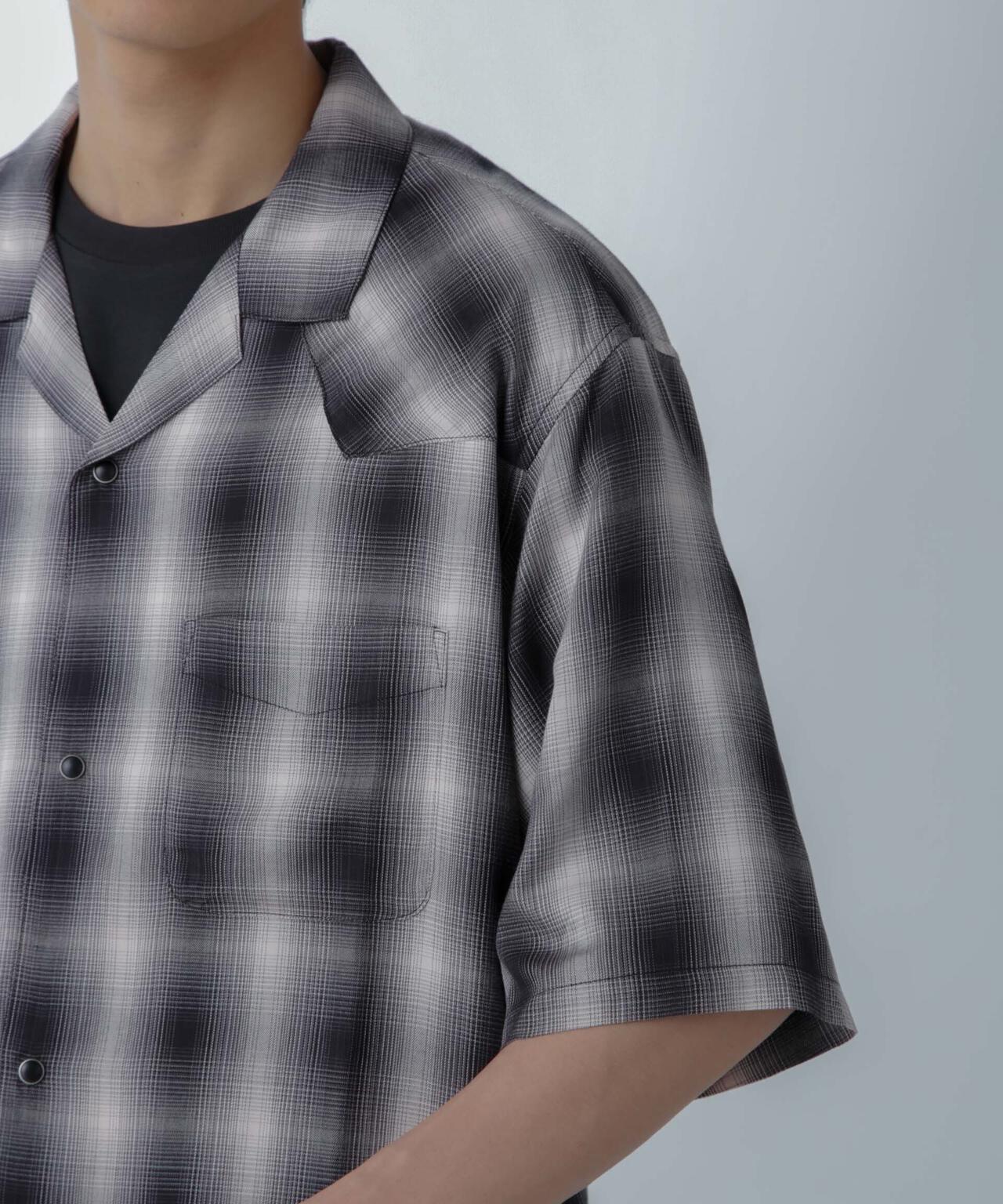 【24aw】 nanamica オンブレチェックシャツ レーヨン混 24aw】 nanamica オンブレチェックシャツ レーヨン混