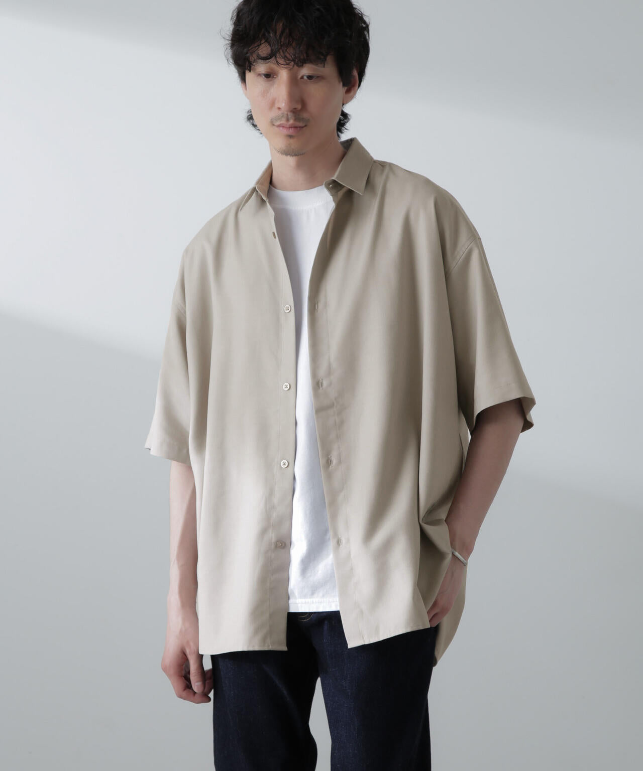 ビッグドレープシャツ 半袖