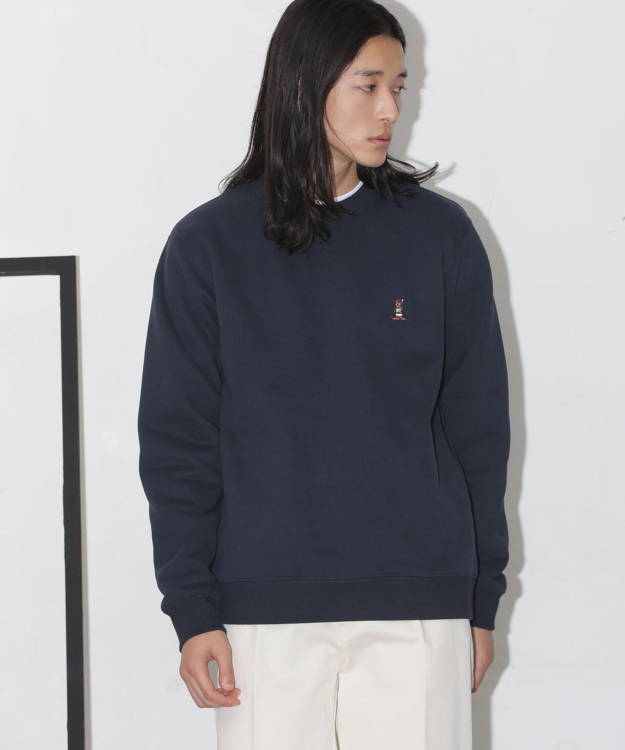 STONE  ネイビークルーネックス ウェット ナノベア クルーネックスウェット | NANO universe（ナノ・ユニバース