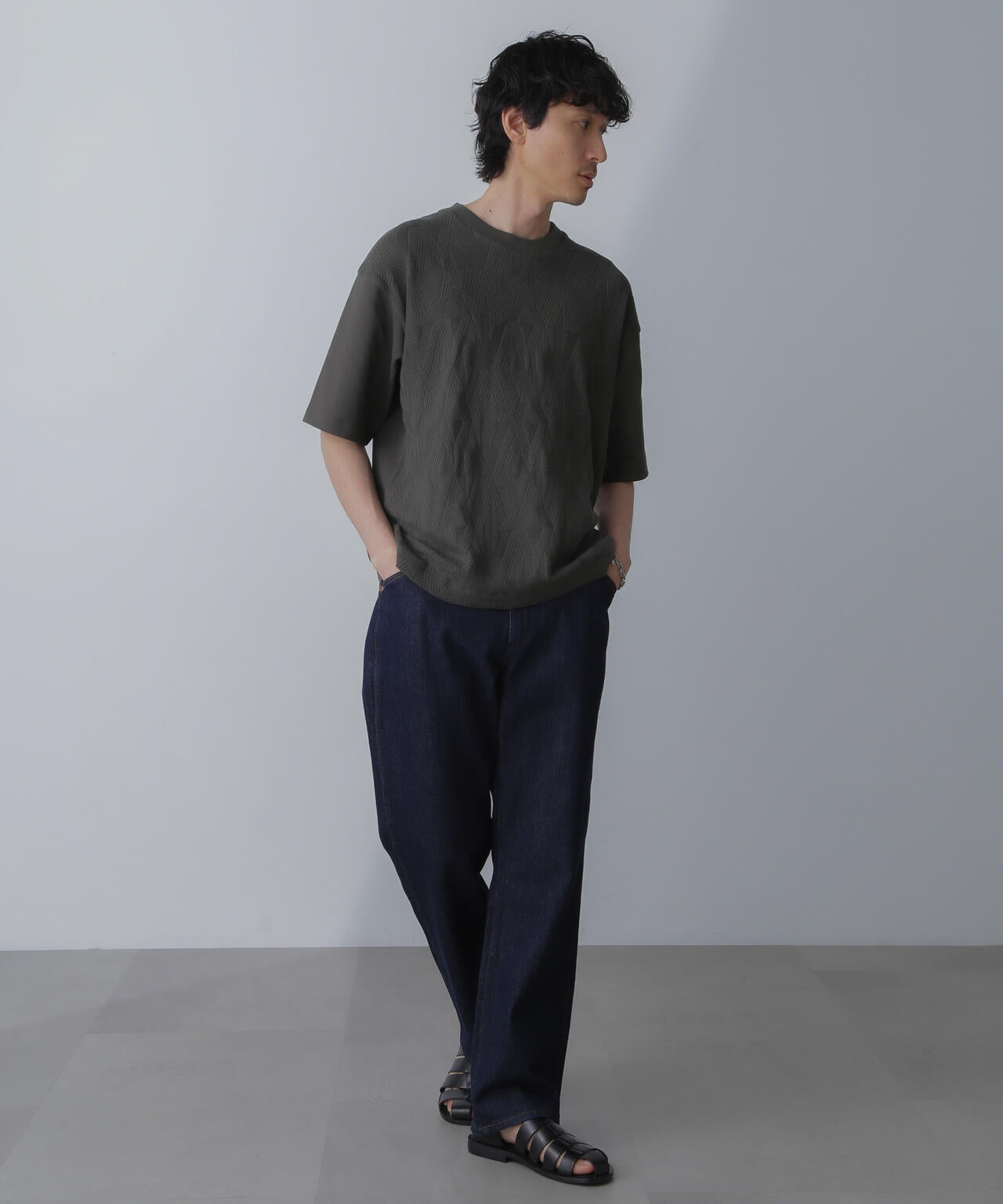 ツートーン切り替えTシャツ 半袖