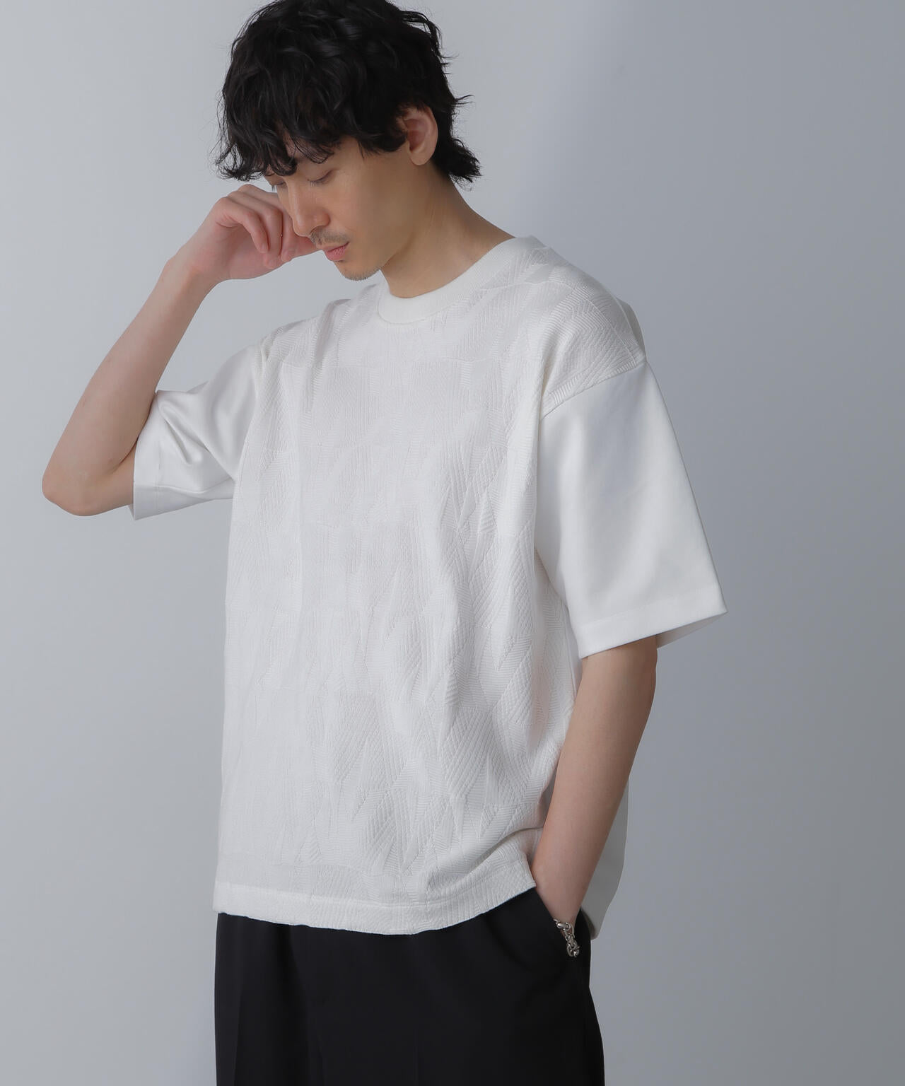 ツートーン切り替えTシャツ 半袖