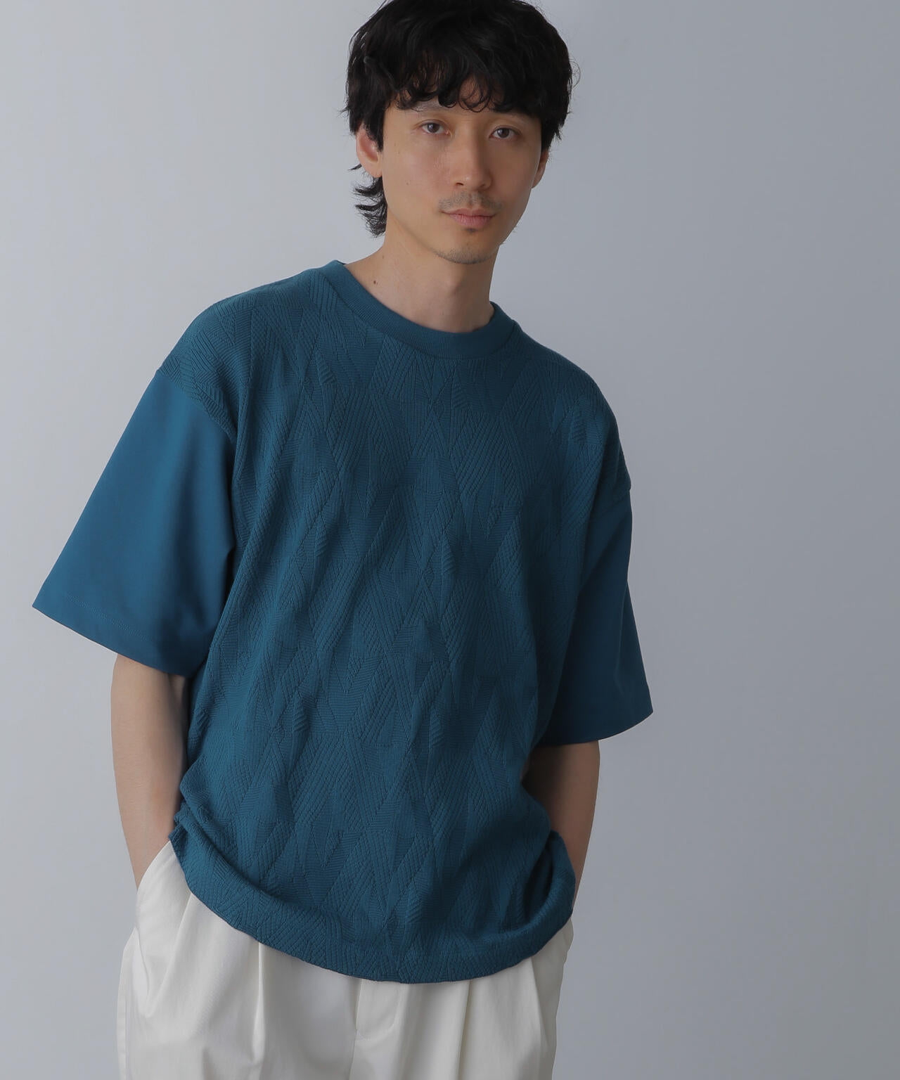 ツートーン切り替えTシャツ 半袖