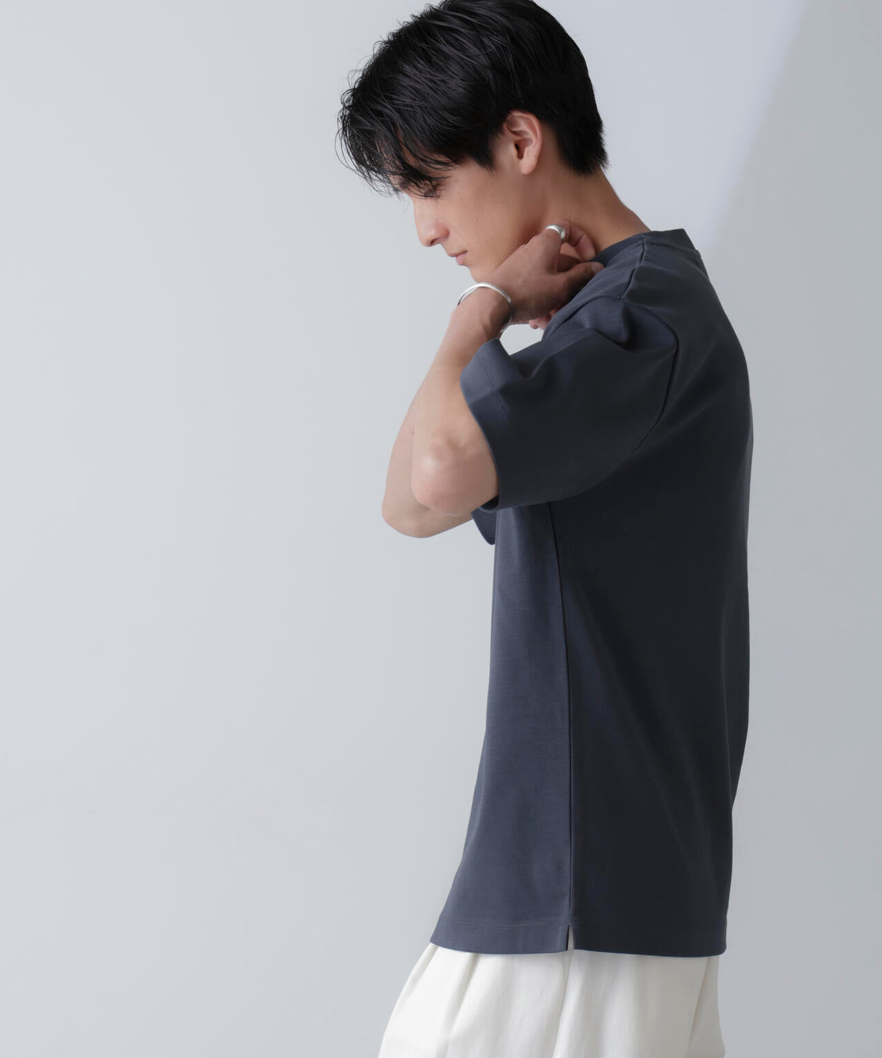 ダブルスムースクルーネックBIGTシャツ 半袖