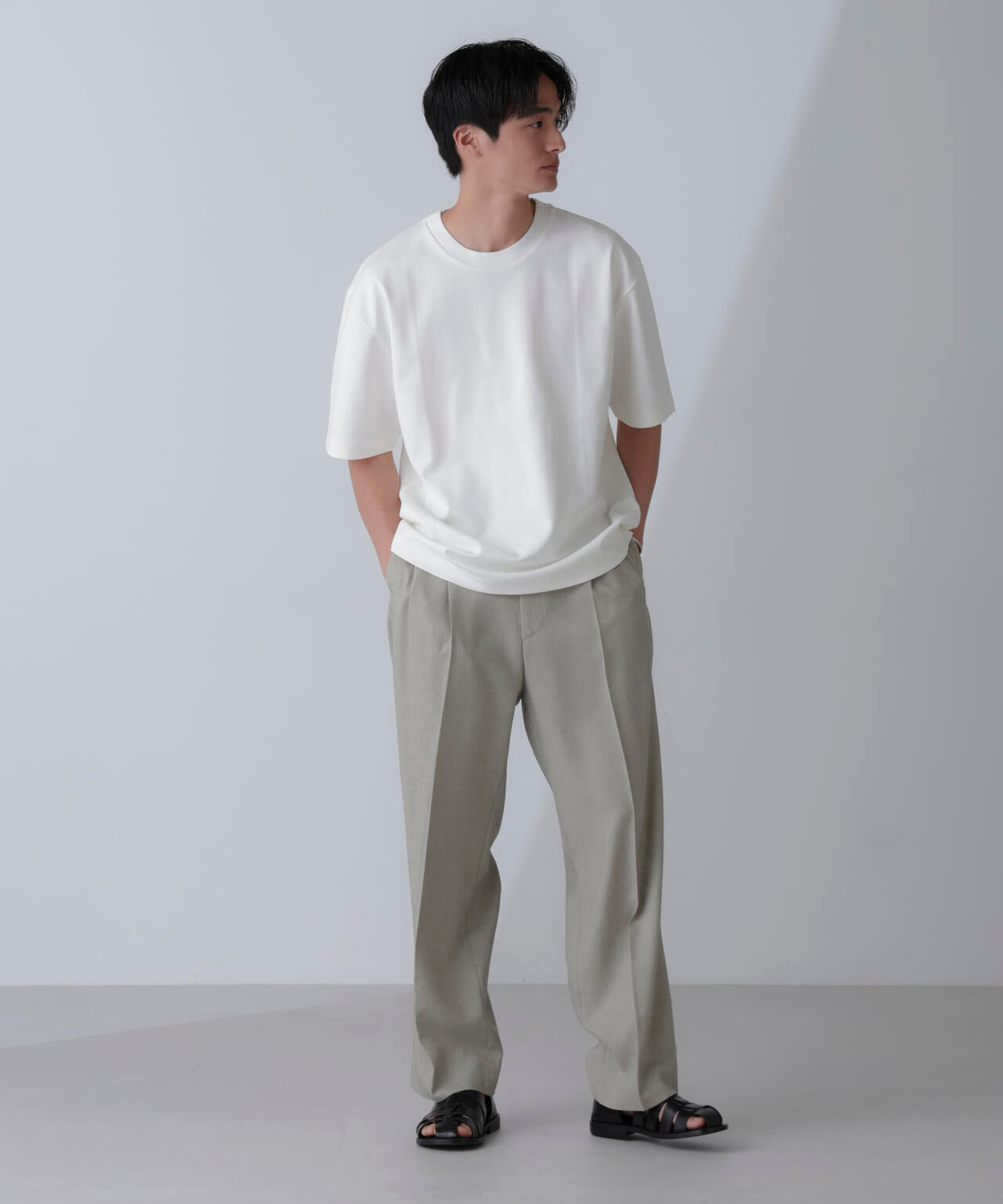 ダブルスムースクルーネックBIGTシャツ 半袖