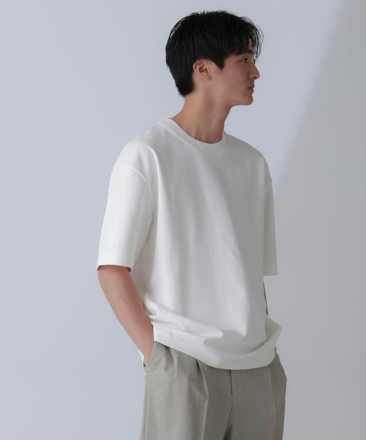ダブルスムースクルーネックBIGTシャツ 半袖