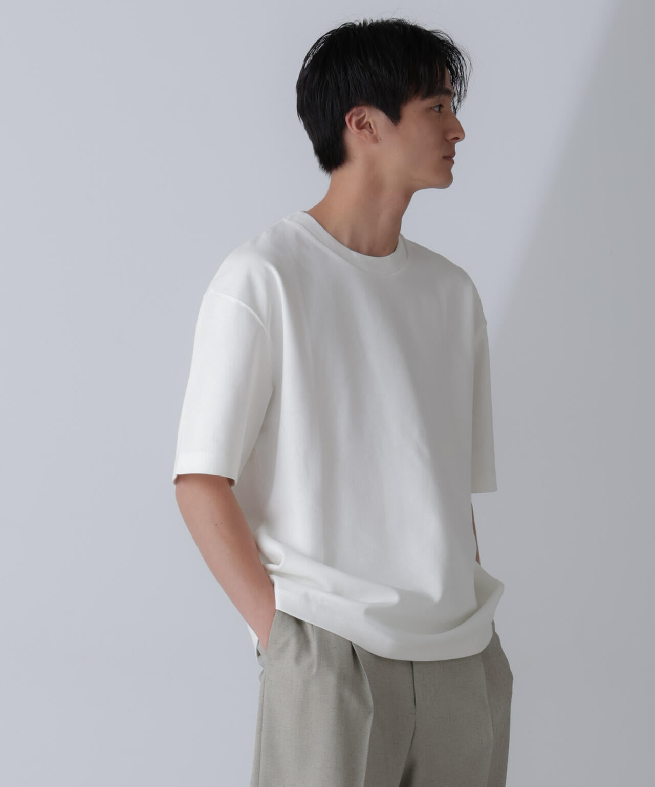ダブルスムースクルーネックBIGTシャツ 半袖