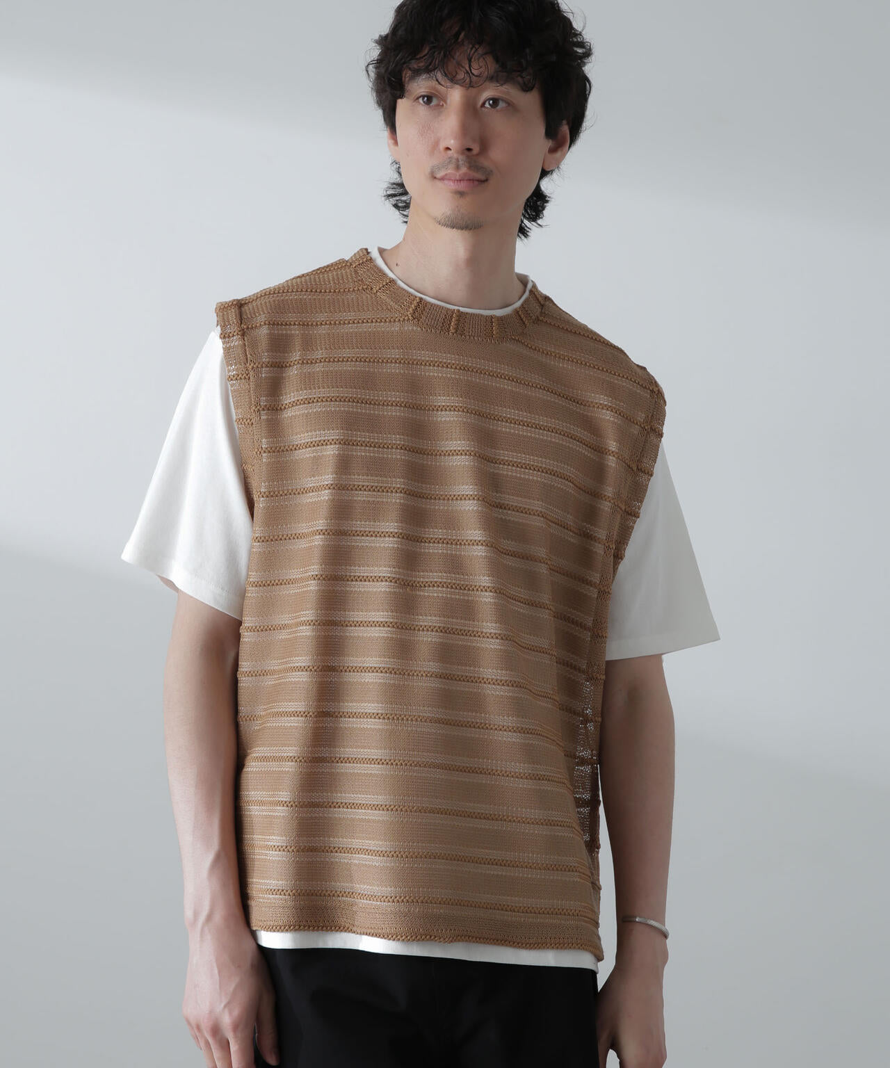 かぎ針アンサンブルTシャツ | NANO universe（ナノ・ユニバース