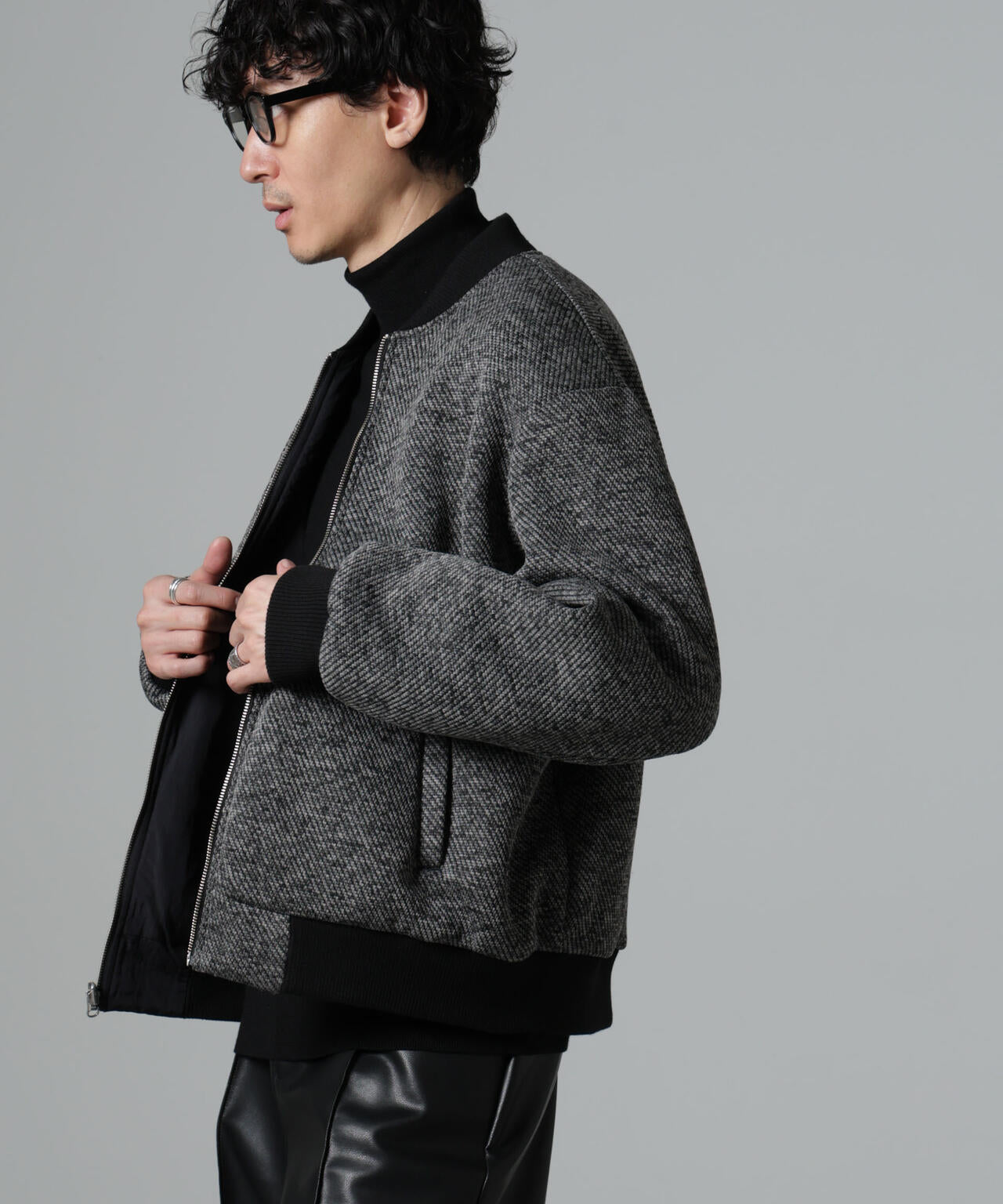 ニットフリースZIPブルゾン(セットアップ可) | NANO universe（ナノ