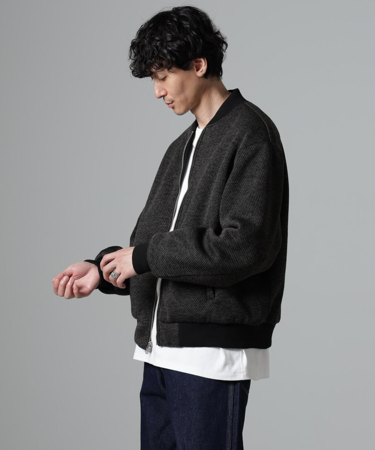 ニットフリースZIPブルゾン(セットアップ可) | NANO universe（ナノ