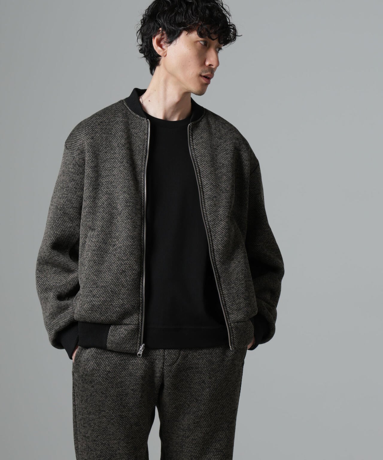 ニットフリースZIPブルゾン(セットアップ可) | NANO universe（ナノ