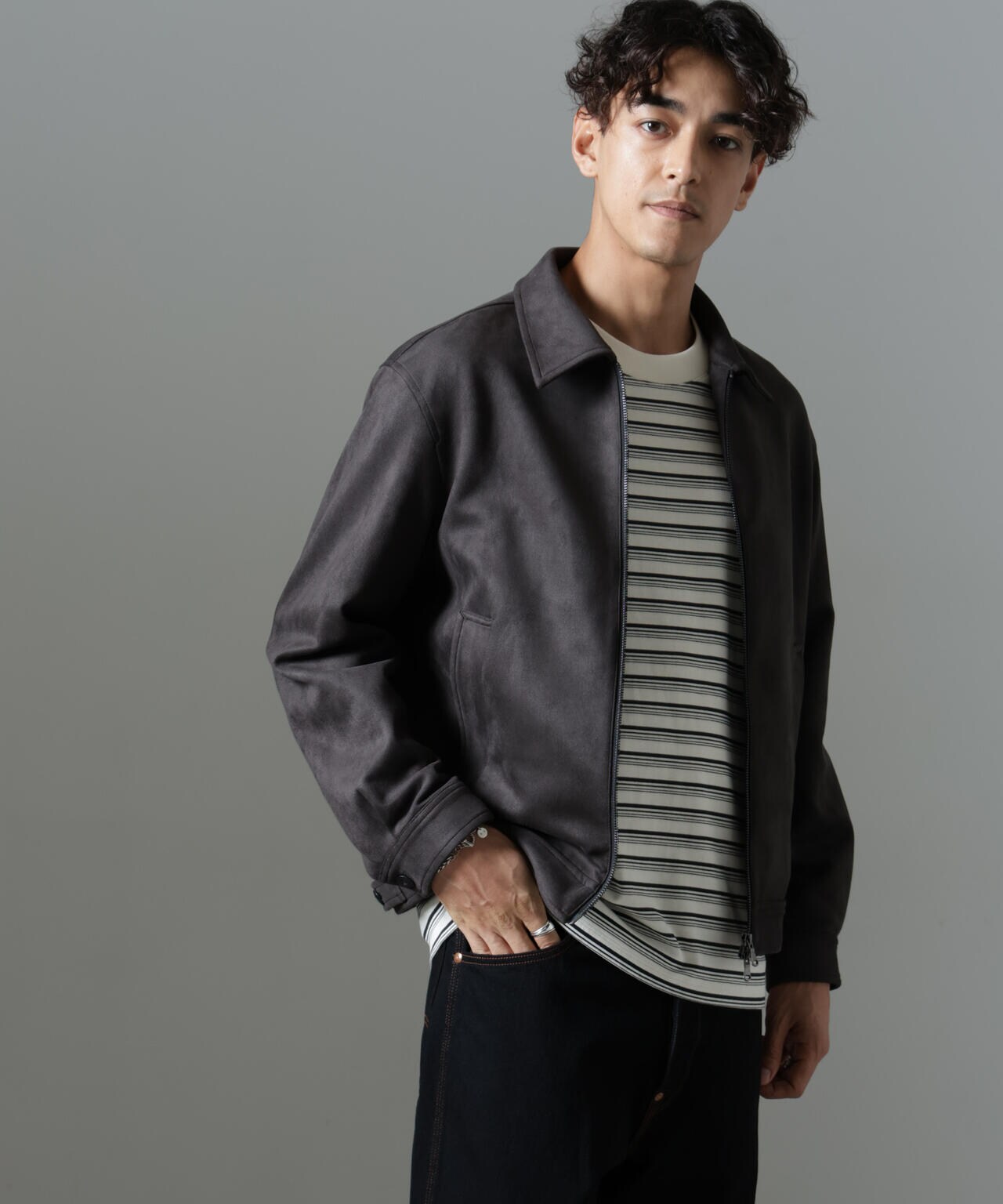 フェイクスエードブルゾン | NANO universe（ナノ・ユニバース