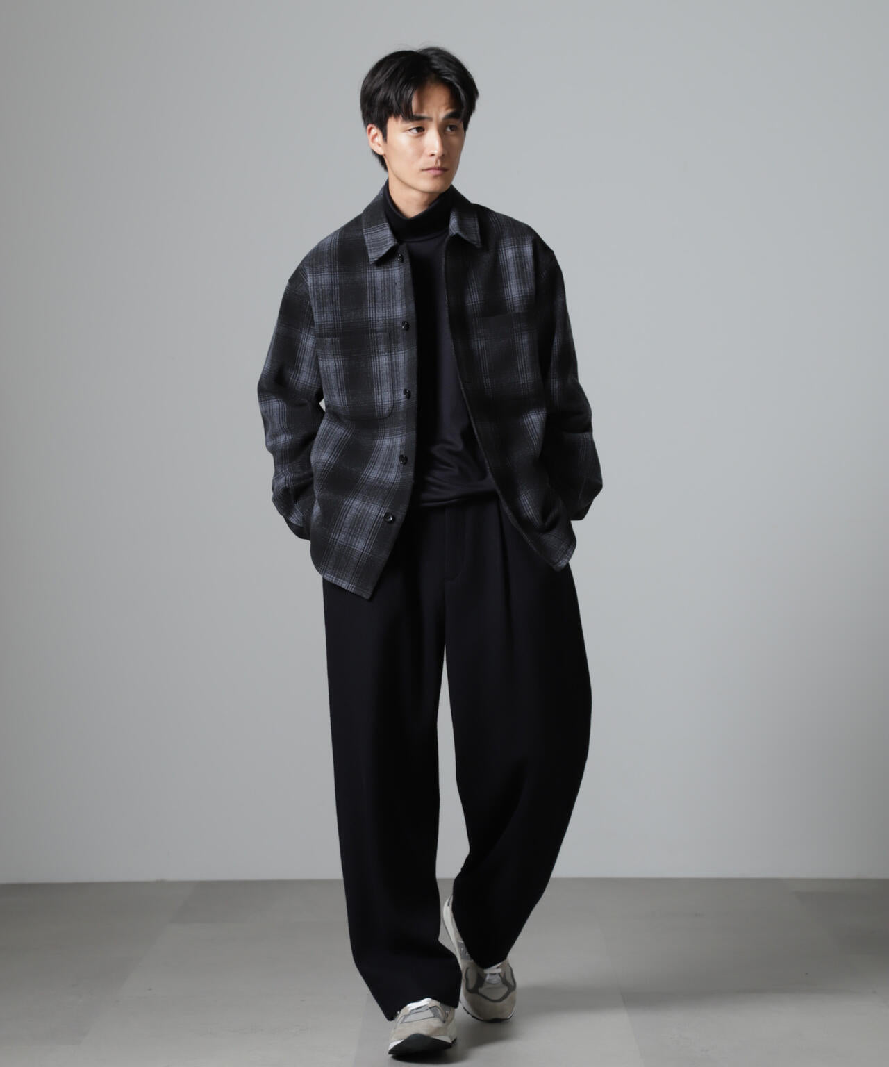 ★確認用 テックメルトン CPOパターンチェックシャツブルゾン | NANO