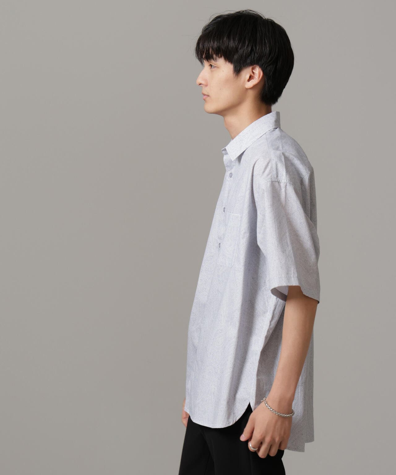 ペイズリーリラックスシャツ 半袖 | NANO universe（ナノ