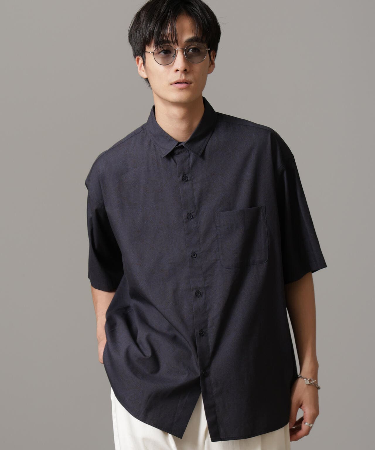 ペイズリーリラックスシャツ 半袖 | NANO universe（ナノ・ユニバース