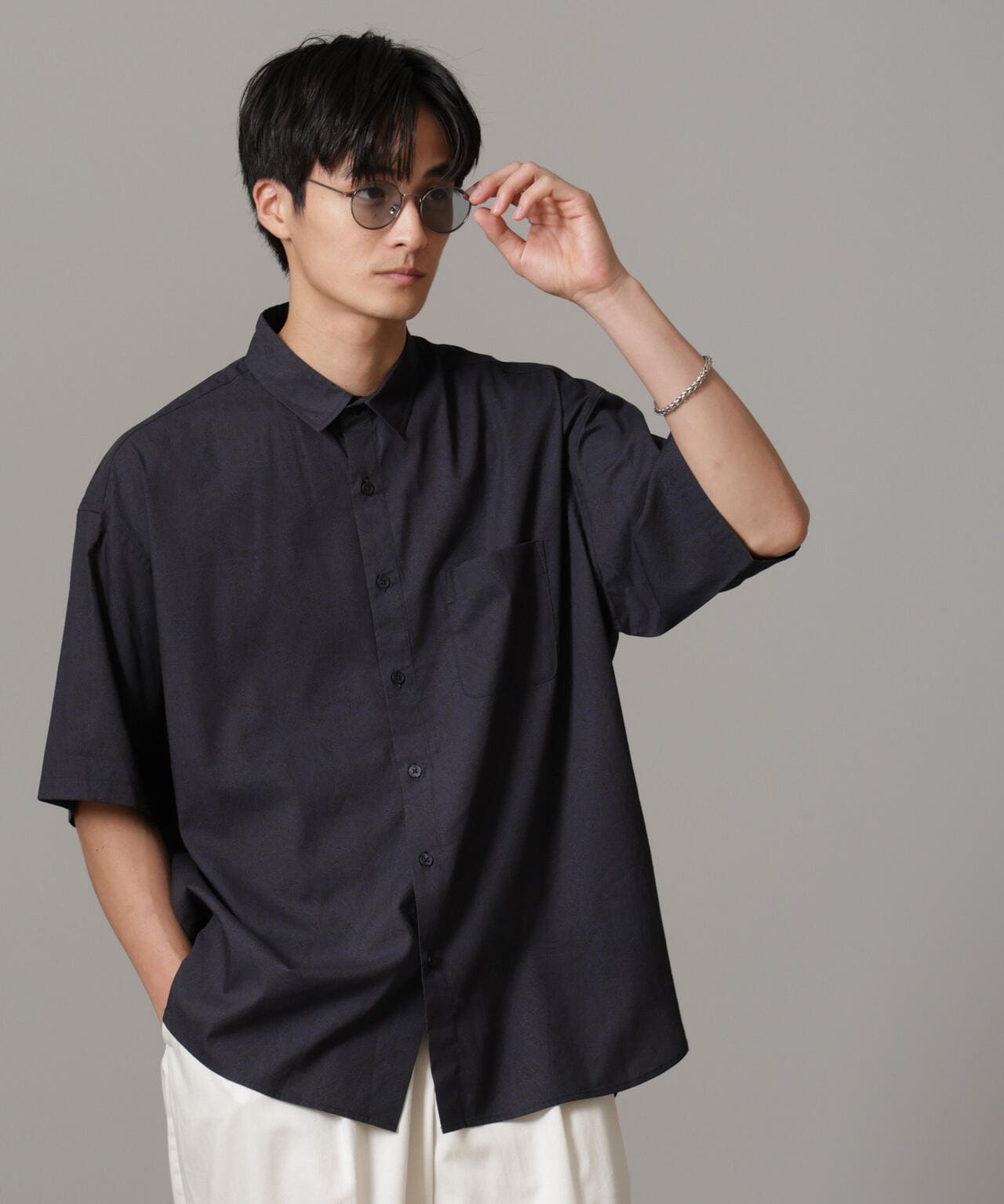 ペイズリーリラックスシャツ 半袖 | NANO universe（ナノ・ユニバース