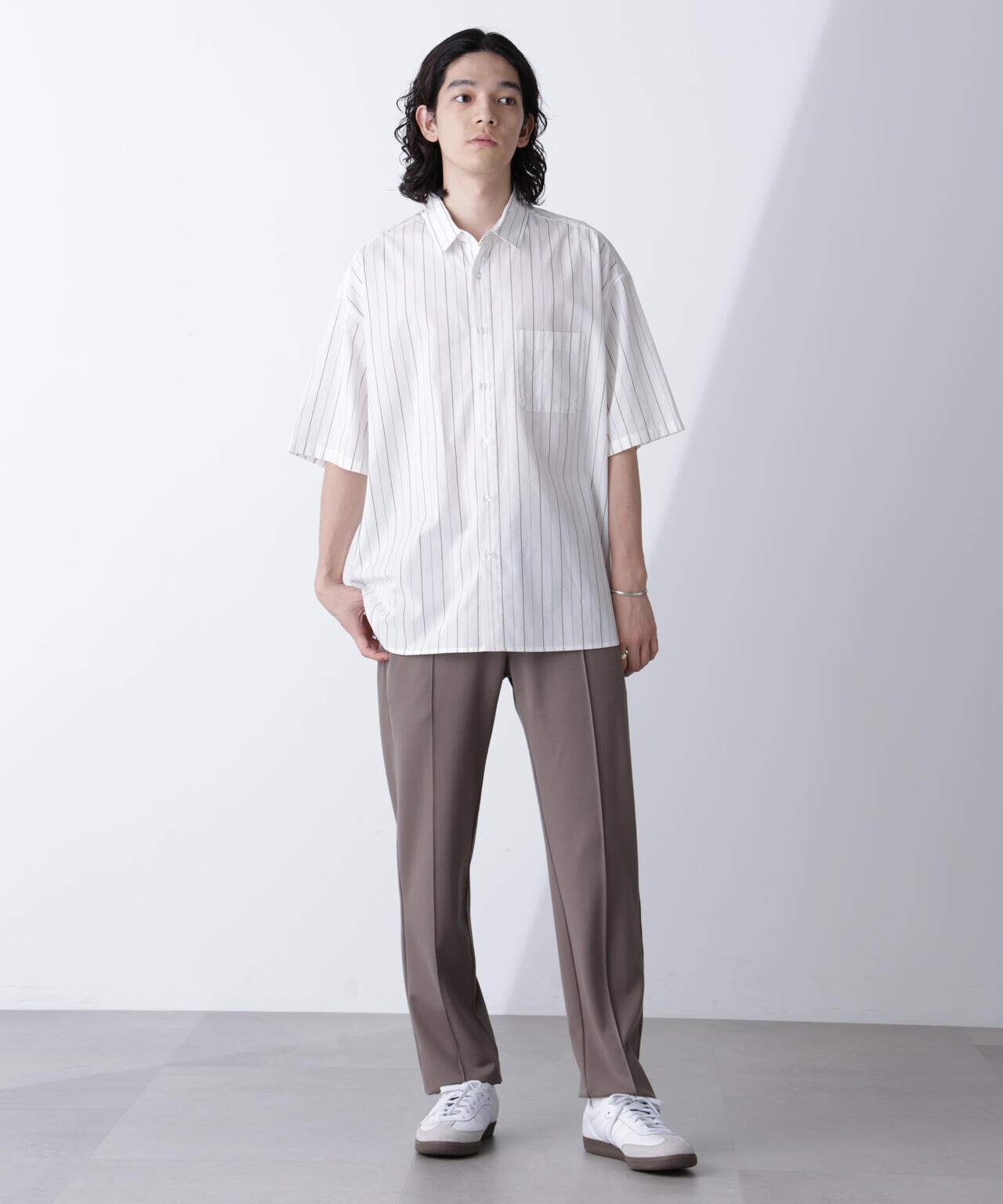 ストライプレギュラーシャツ 半袖 | NANO universe（ナノ・ユニバース