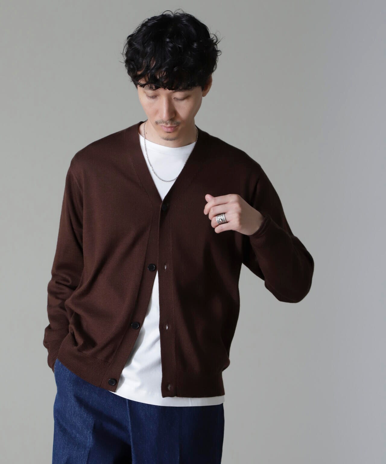 タスマニアミックスベーシックカーディガン