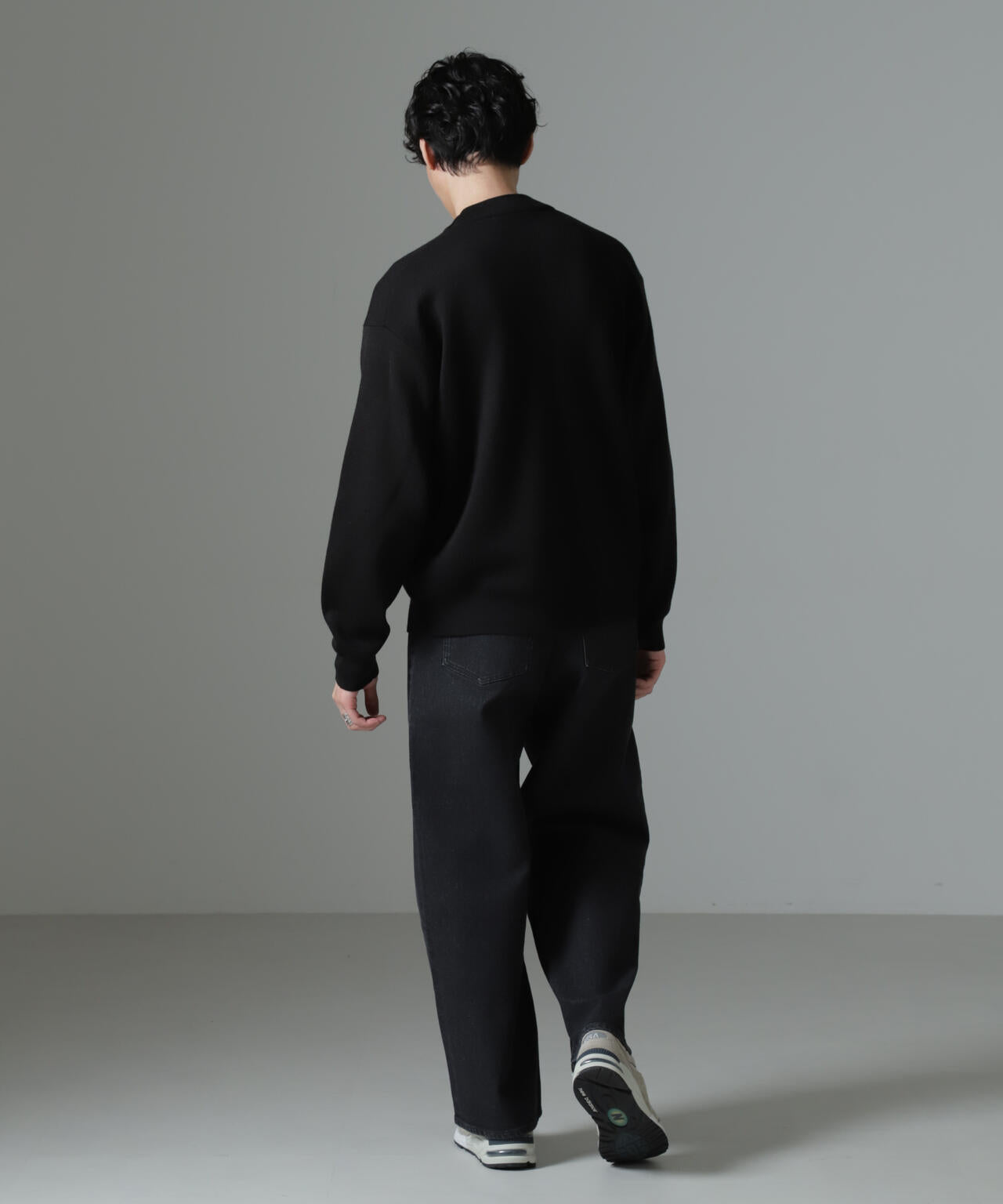 タスマニアミックス ミラノリブリラックスモックネックニット