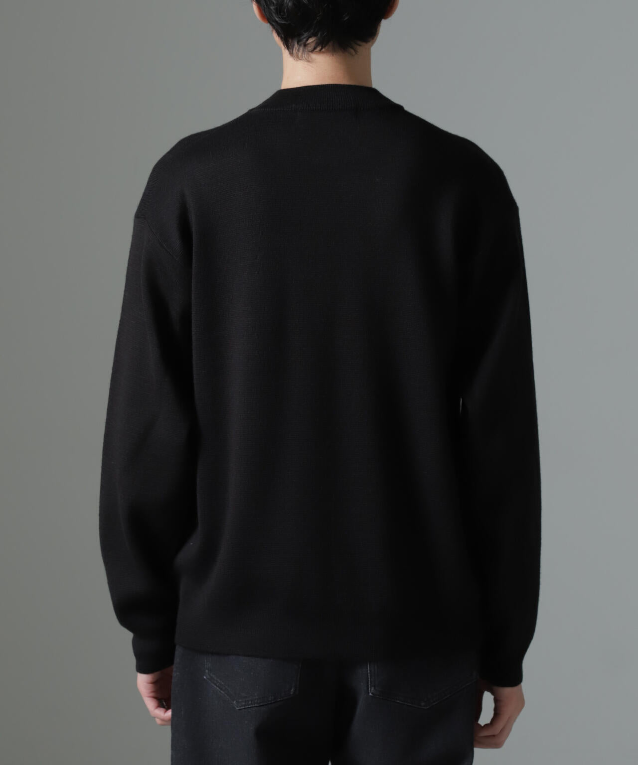 タスマニアミックス ミラノリブリラックスモックネックニット