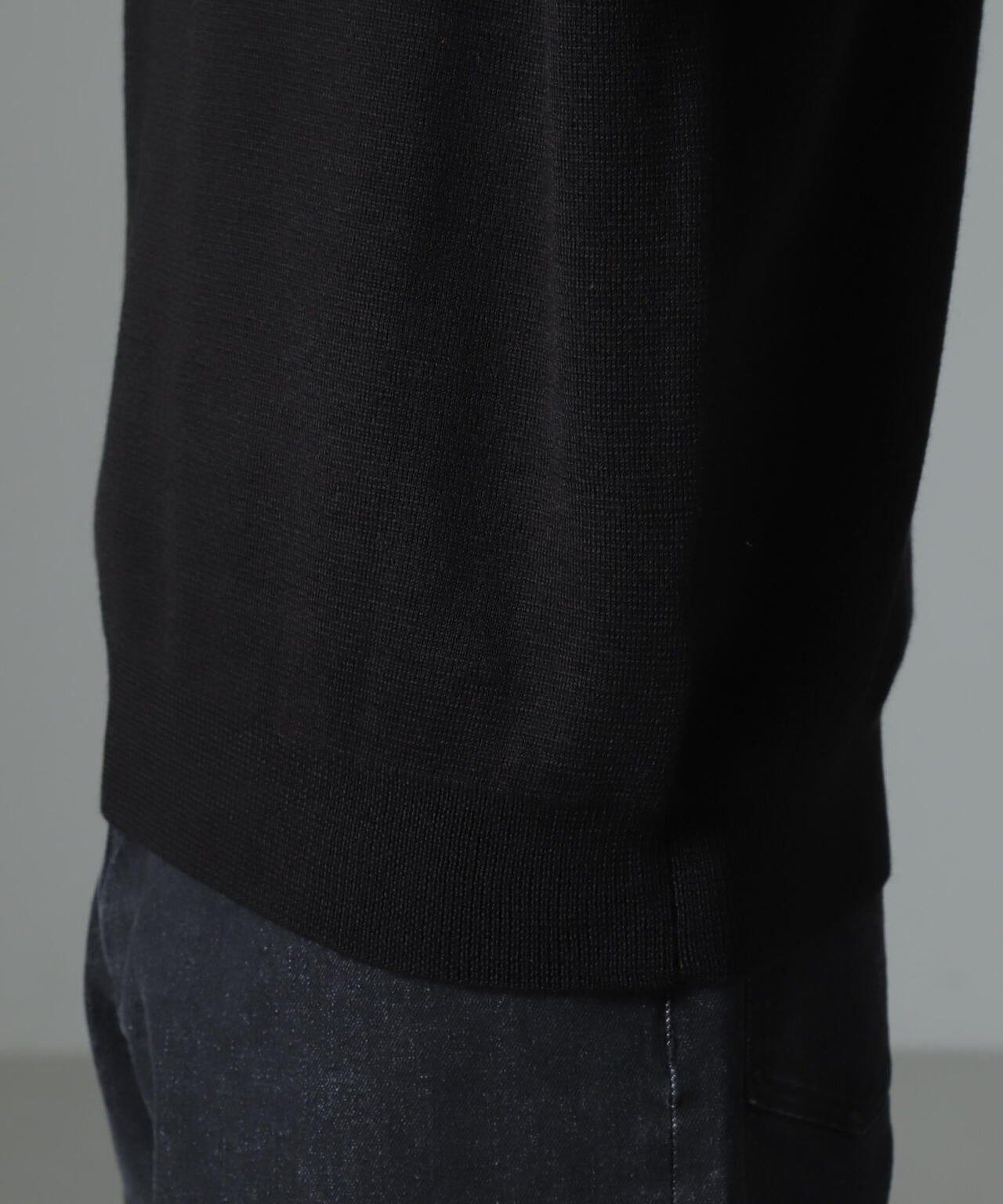 タスマニアミックス ミラノリブリラックスモックネックニット