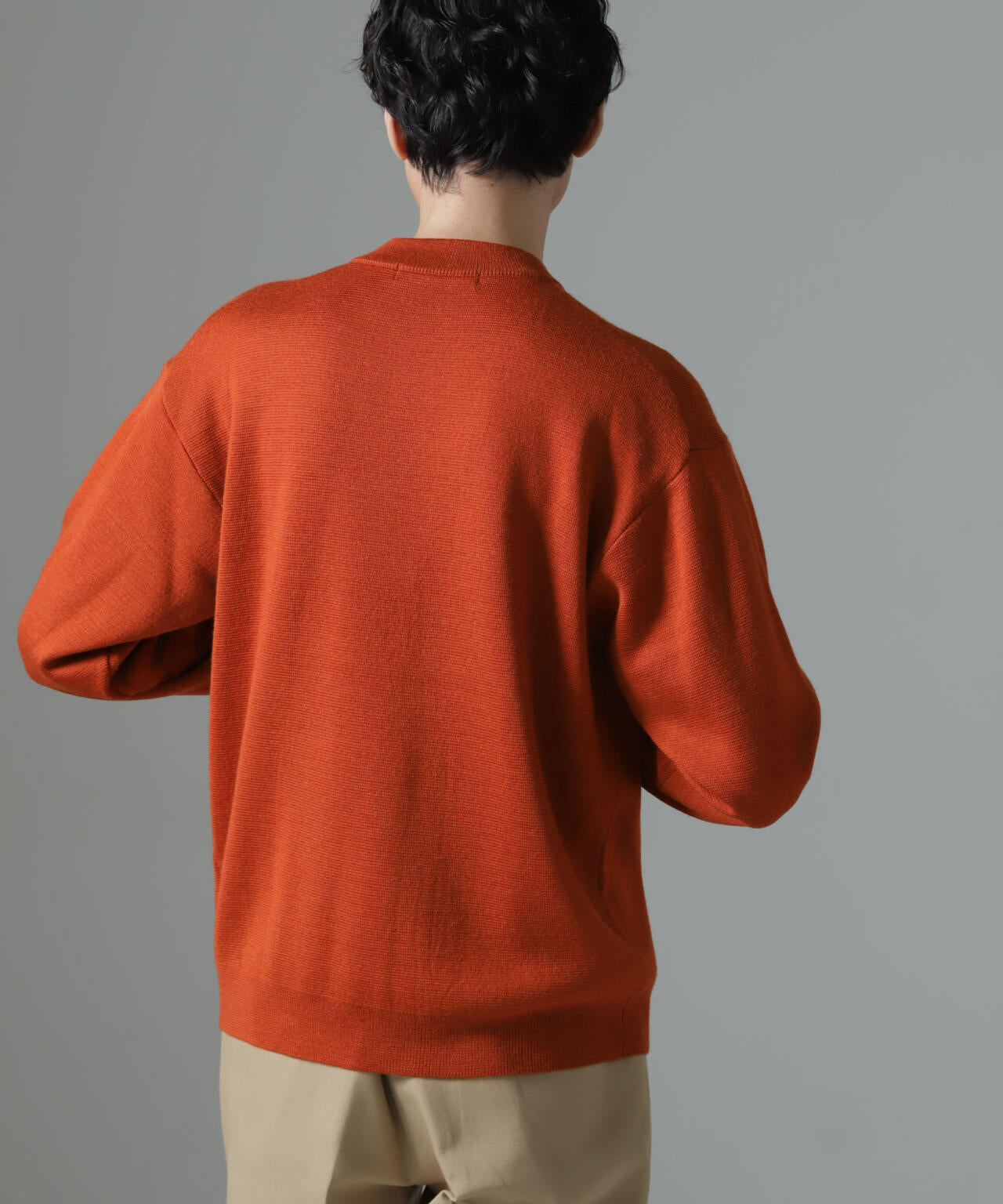 タスマニアミックス ミラノリブリラックスモックネックニット