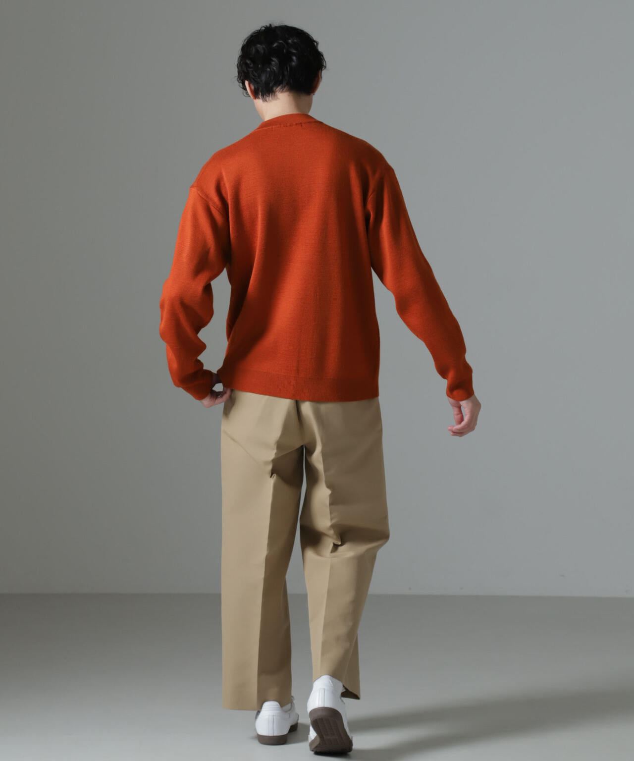 タスマニアミックス ミラノリブリラックスモックネックニット