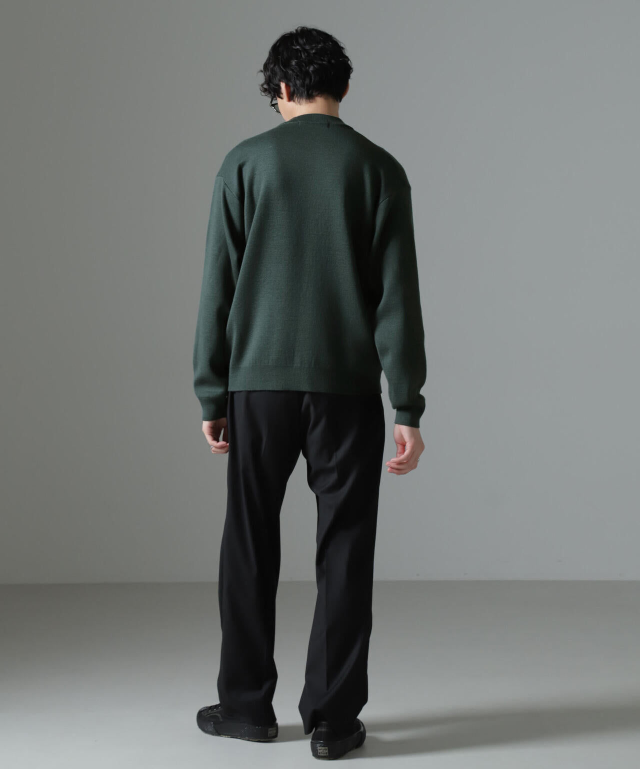 タスマニアミックス ミラノリブリラックスモックネックニット