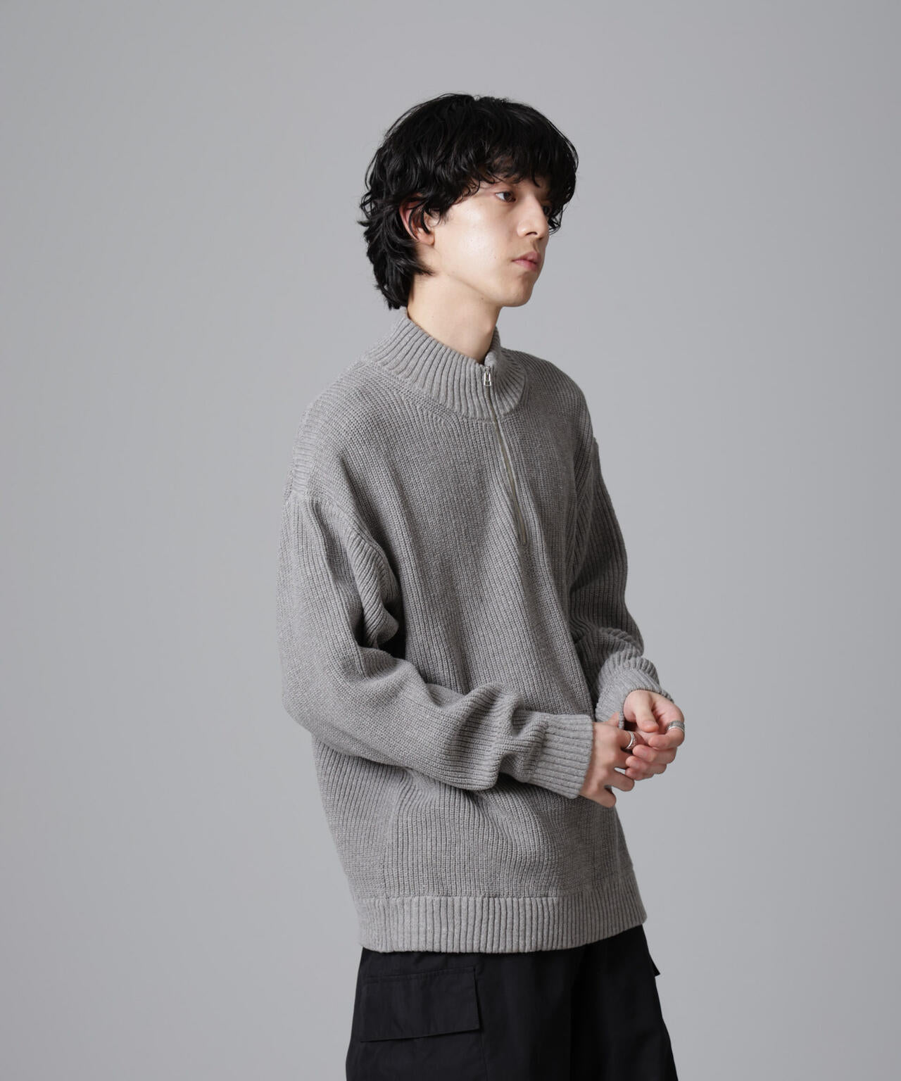 NAOP様 畔ニットハーフZIPプルオーバー | NANO universe（ナノ・ユニバース
