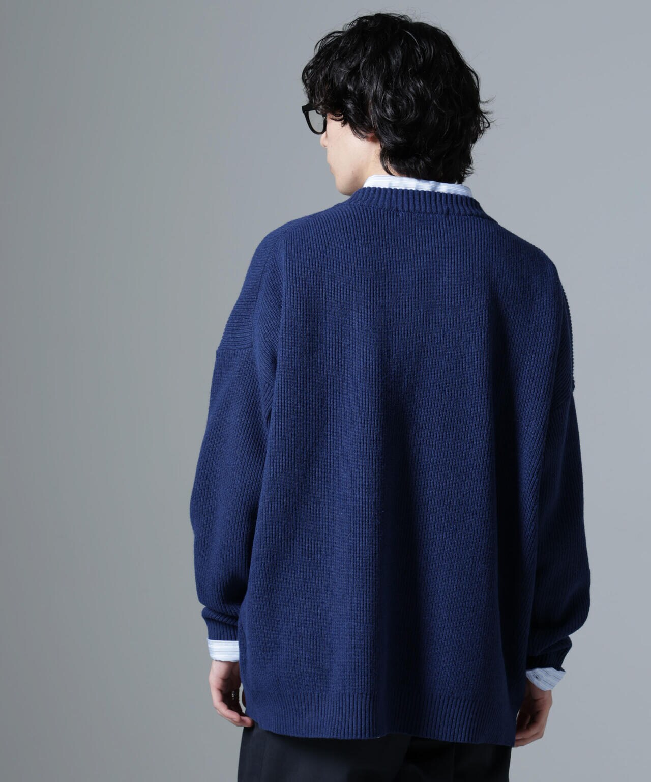 WEB限定/Vネックオーバーサイズニット | NANO universe（ナノ