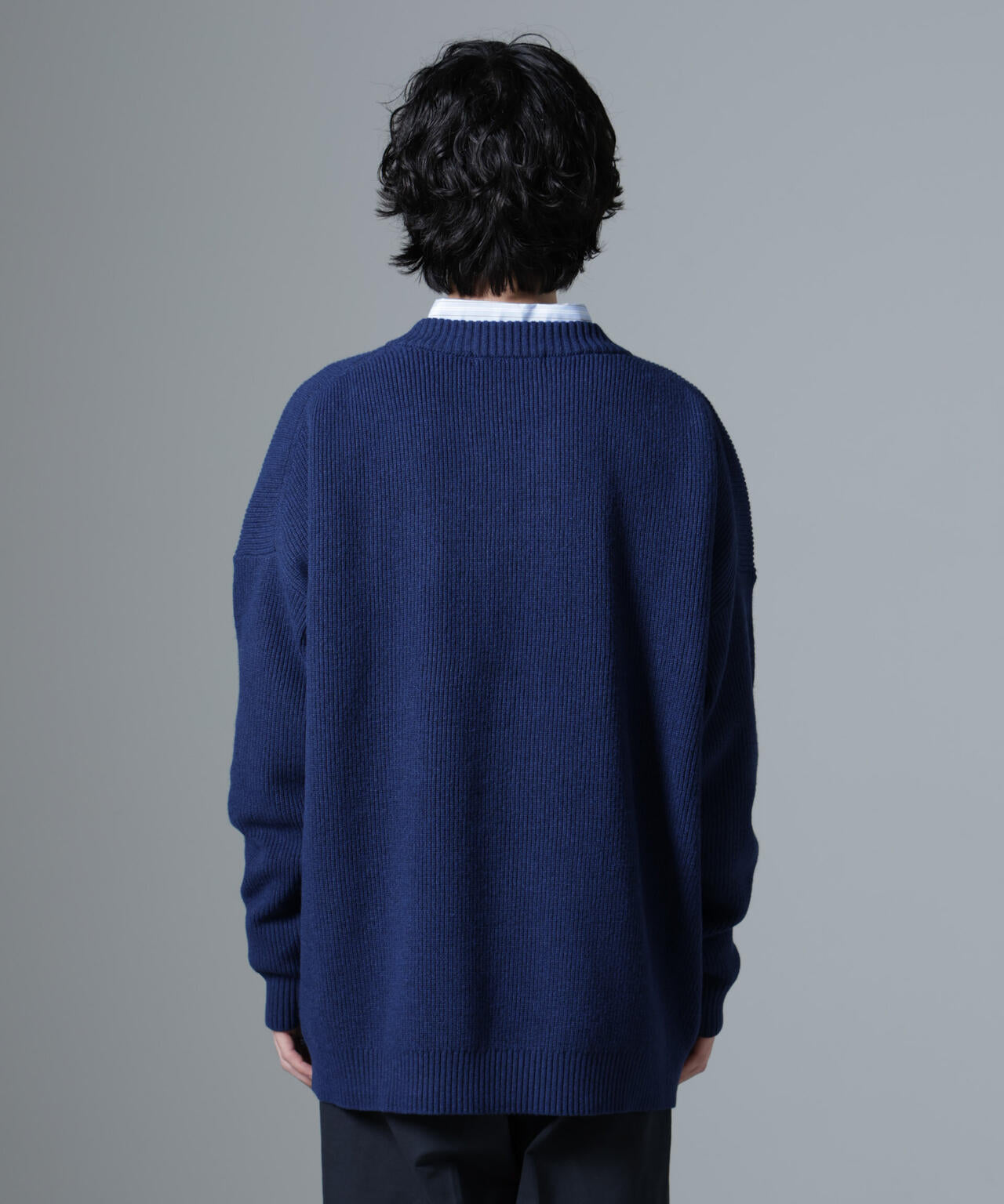 WEB限定/Vネックオーバーサイズニット