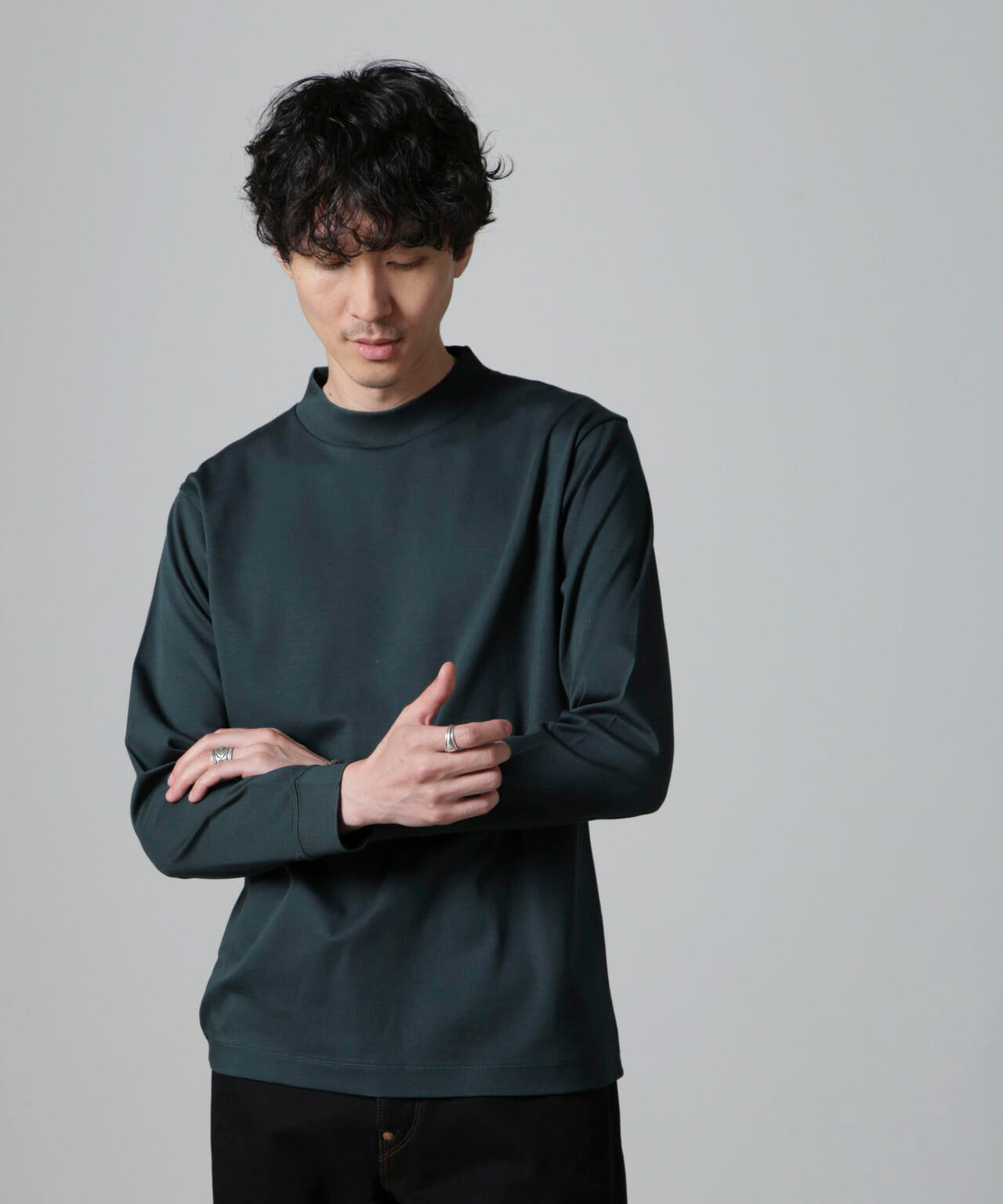 アンチスメルモックネックTシャツ 長袖 | NANO universe（ナノ