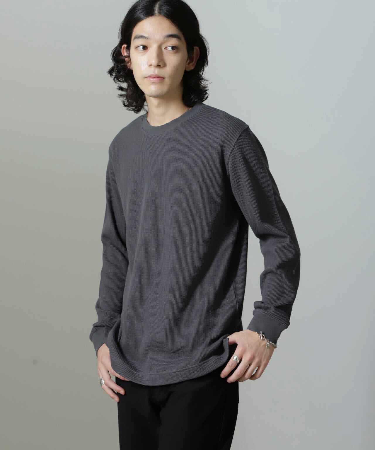 アンチスメルワッフルTシャツ 長袖
