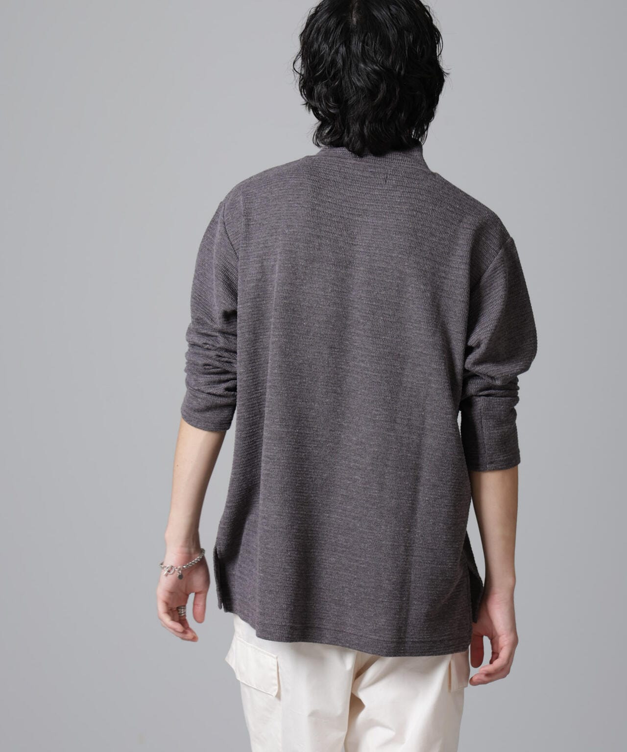 WEB限定/デザインネックサーマルプルオーバー 長袖