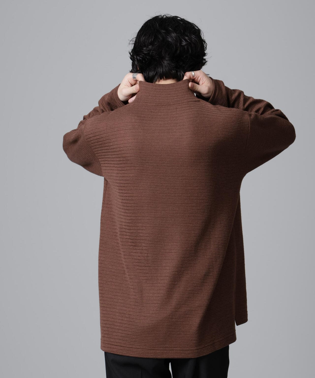 WEB限定/デザインネックサーマルプルオーバー 長袖