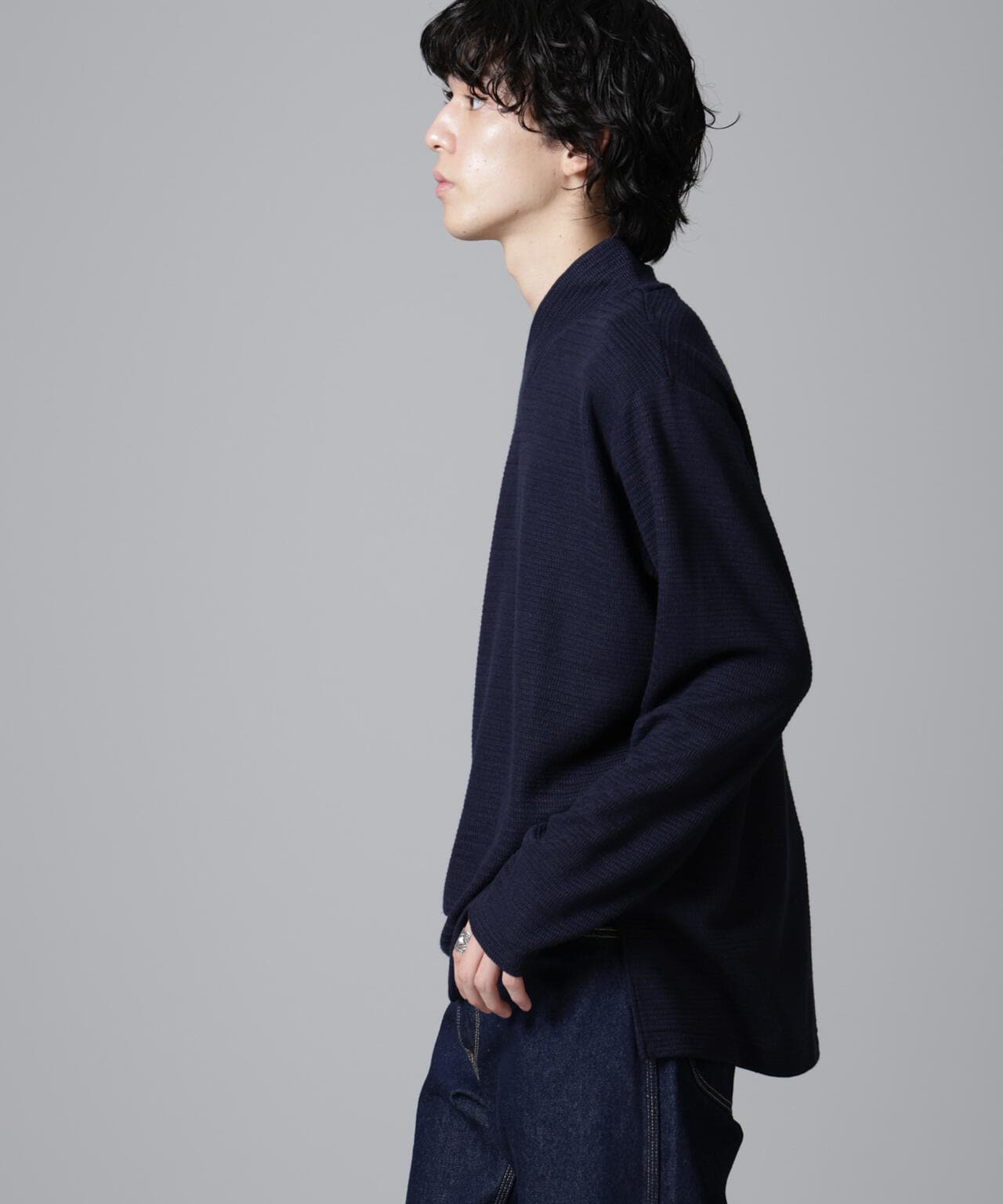 WEB限定/デザインネックサーマルプルオーバー 長袖