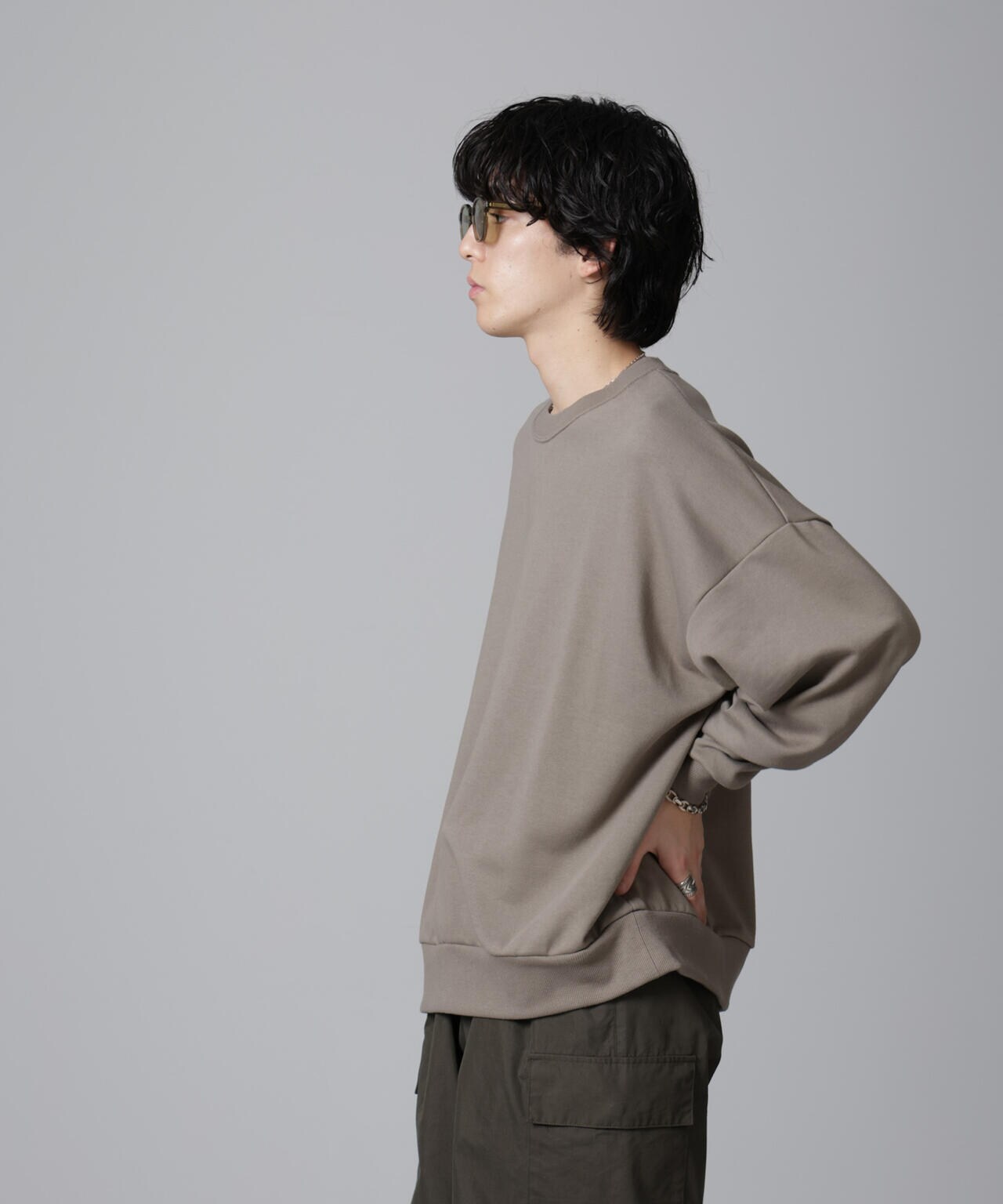 STONE  クルーネック スウェット S WEB限定/ビッグシルエットクルーネックスウェット | NANO