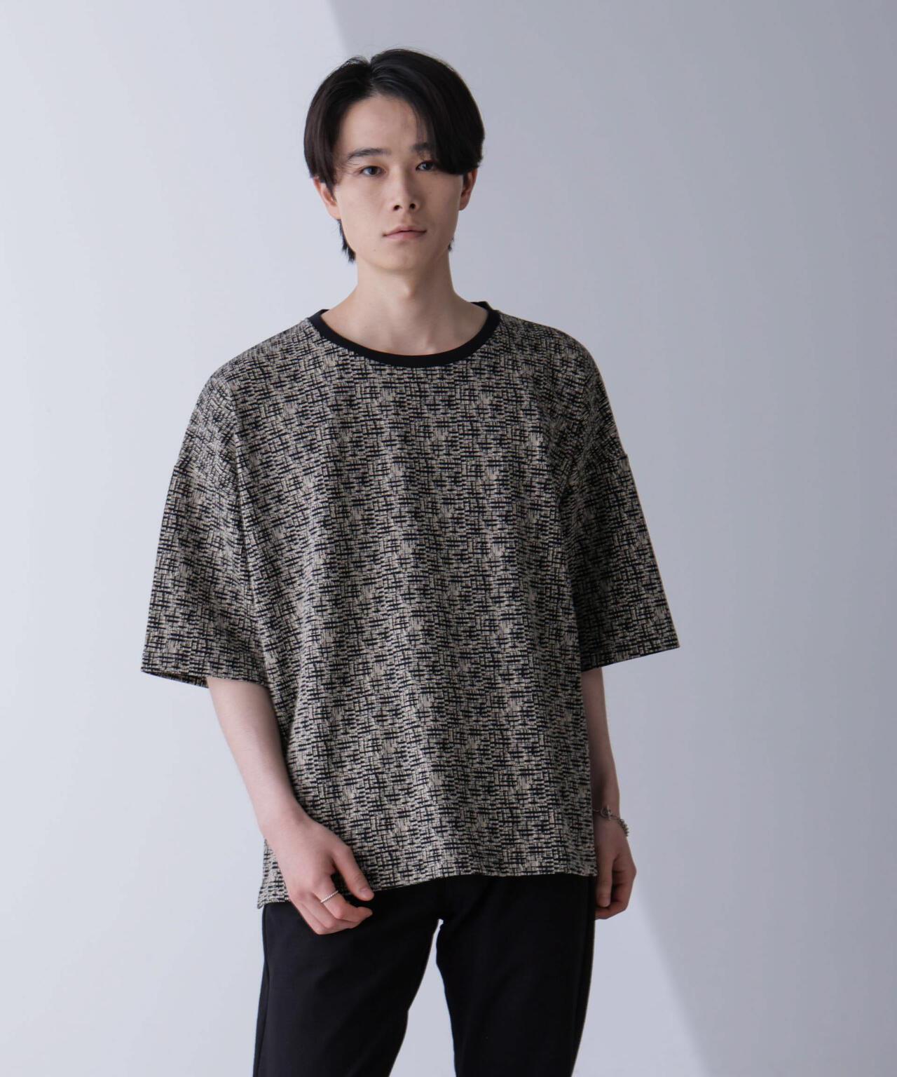 パンサー井上㌨様 パターンジャガードTシャツ 半袖 | NANO universe（ナノ・ユニバース