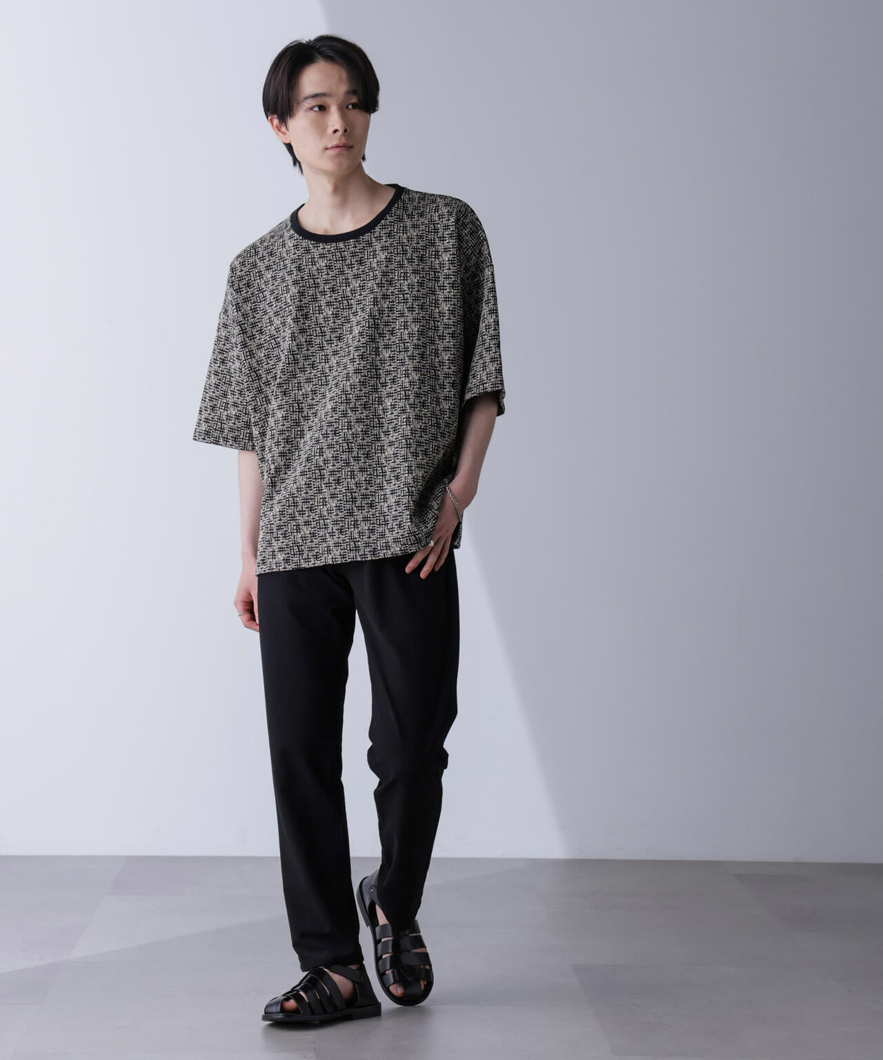 パターンジャガードTシャツ 半袖 | NANO universe（ナノ・ユニバース