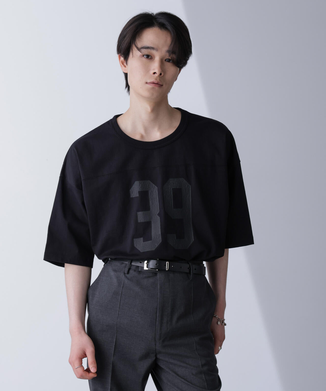 シャドープリントフットボールTシャツ 半袖 | NANO universe（ナノ