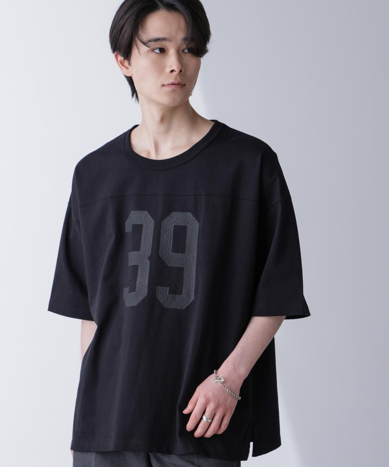 シャドープリントフットボールTシャツ 半袖 | NANO universe（ナノ